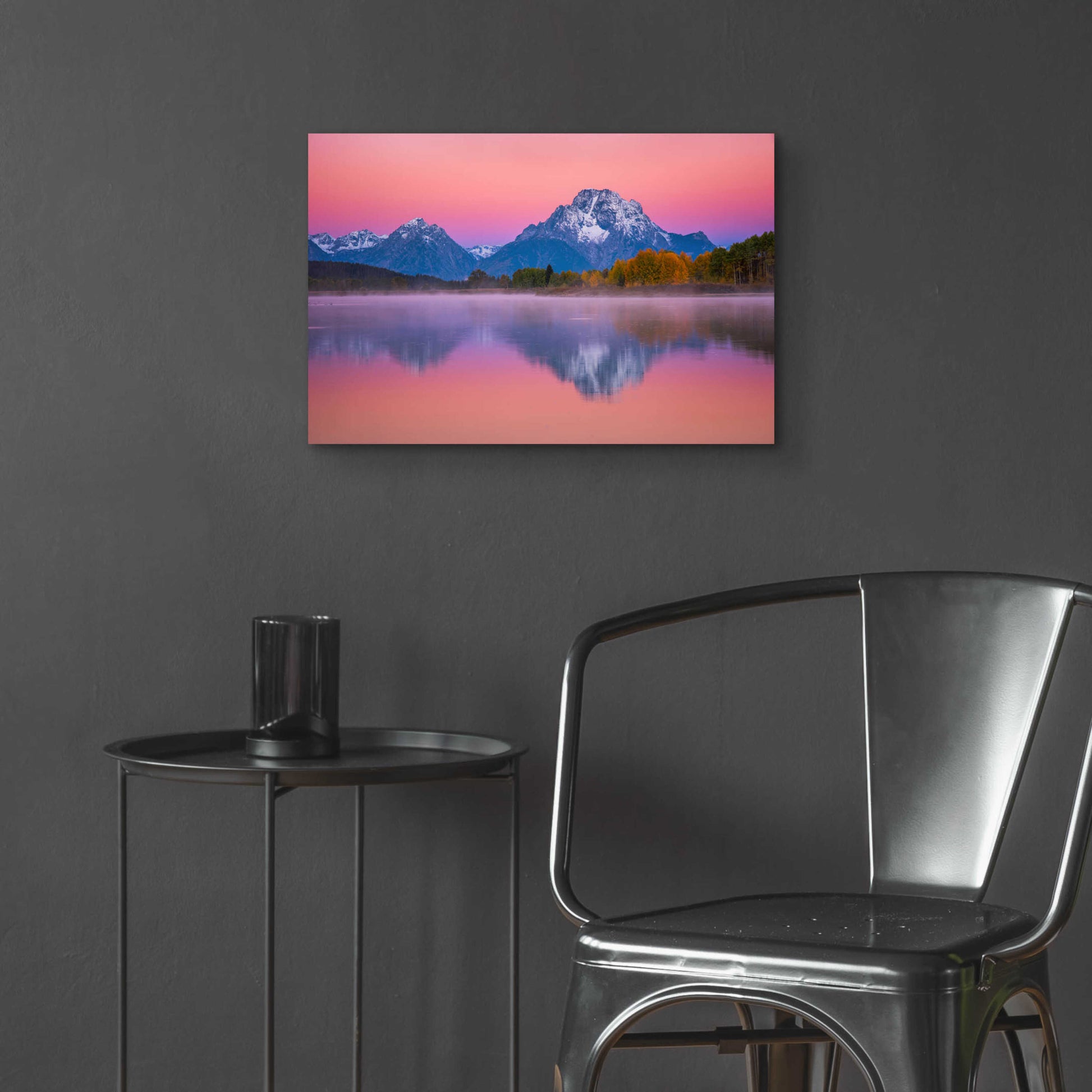 Epic Art 'Belt of Venus at Oxbow - Grand Teton National Park' by Darren White, Acrylic Glass Wall Art,24x16