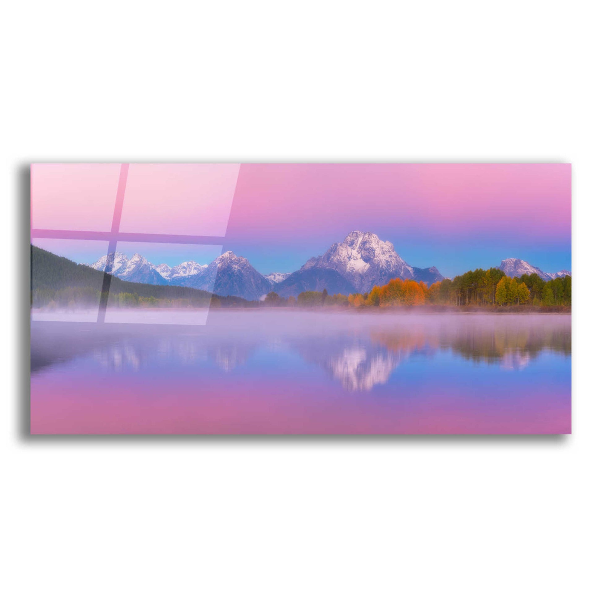 Epic Art 'Belt of Venus at Oxbow Bend - Grand Teton National Park' by Darren White, Acrylic Glass Wall Art