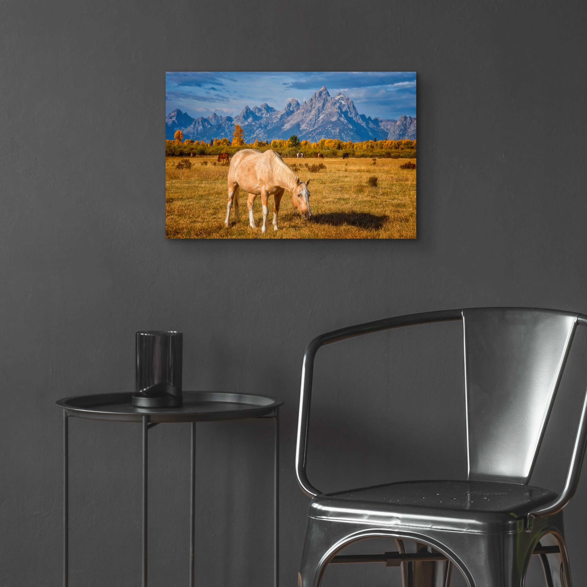 Epic Art 'Breakfast in the Tetons - Grand Teton National Park' by Darren White, Acrylic Glass Wall Art,24x16