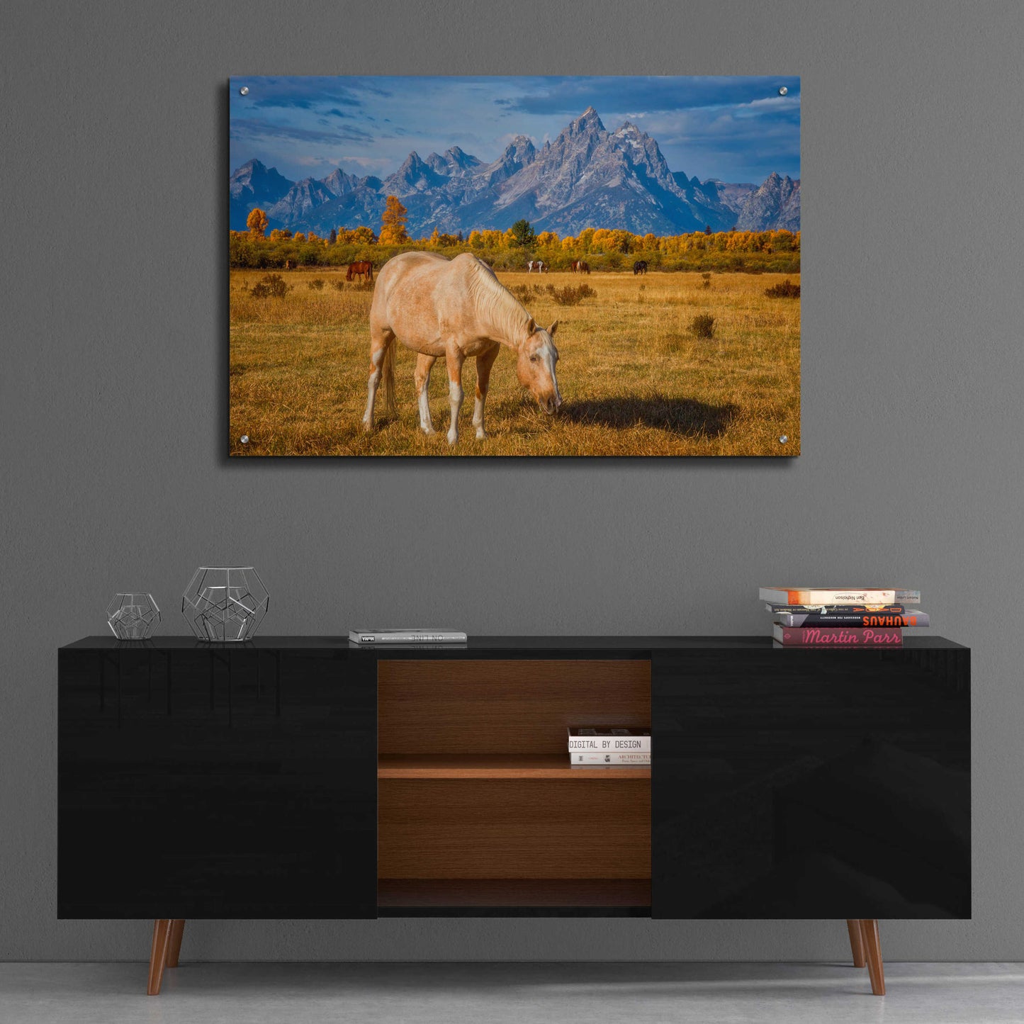 Epic Art 'Breakfast in the Tetons - Grand Teton National Park' by Darren White, Acrylic Glass Wall Art,36x24