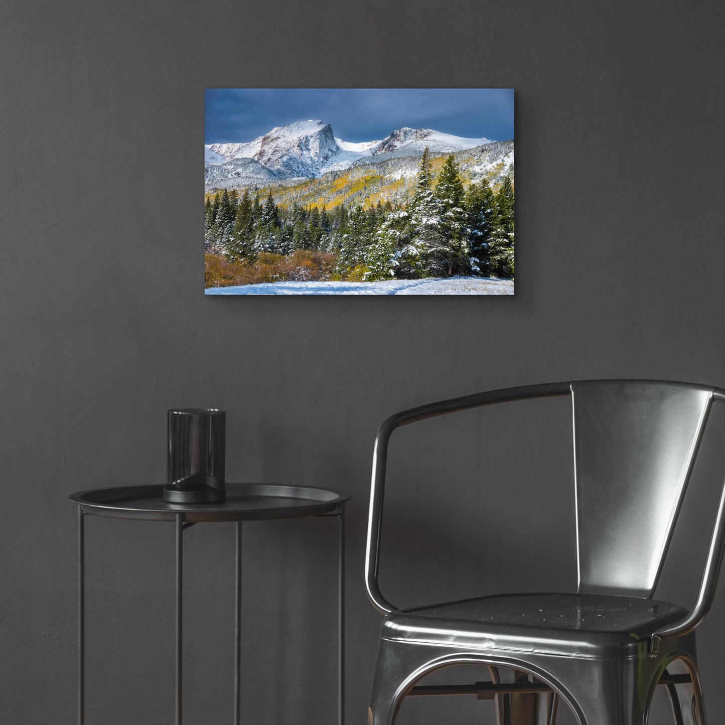 Epic Art 'Christmas In the Rockies - Rocky Mountain National Park' by Darren White, Acrylic Glass Wall Art,24x16