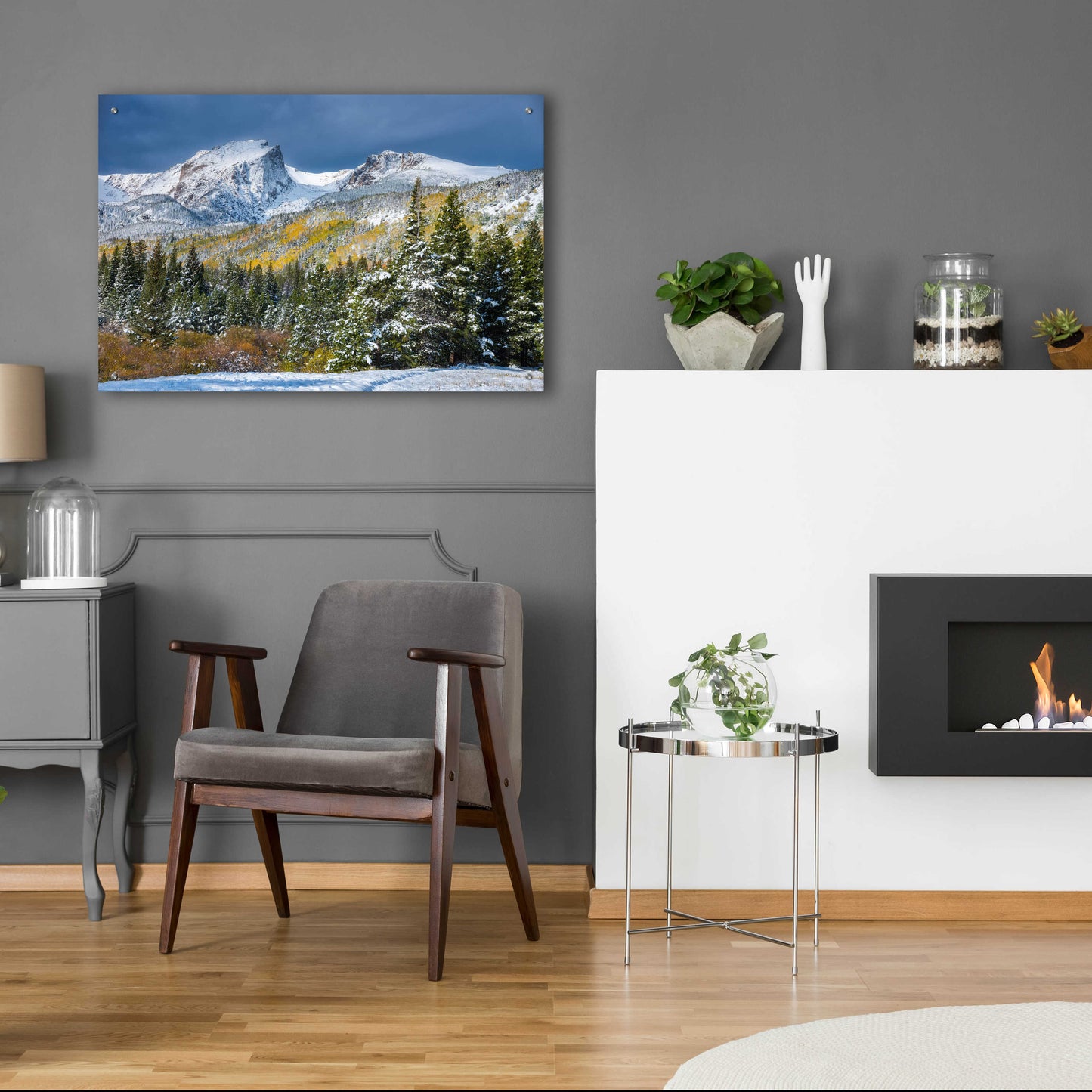 Epic Art 'Christmas In the Rockies - Rocky Mountain National Park' by Darren White, Acrylic Glass Wall Art,36x24