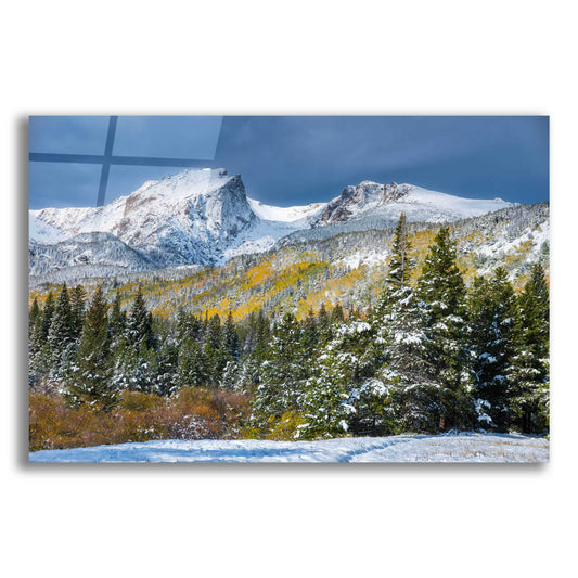 Epic Art 'Christmas In the Rockies - Rocky Mountain National Park' by Darren White, Acrylic Glass Wall Art