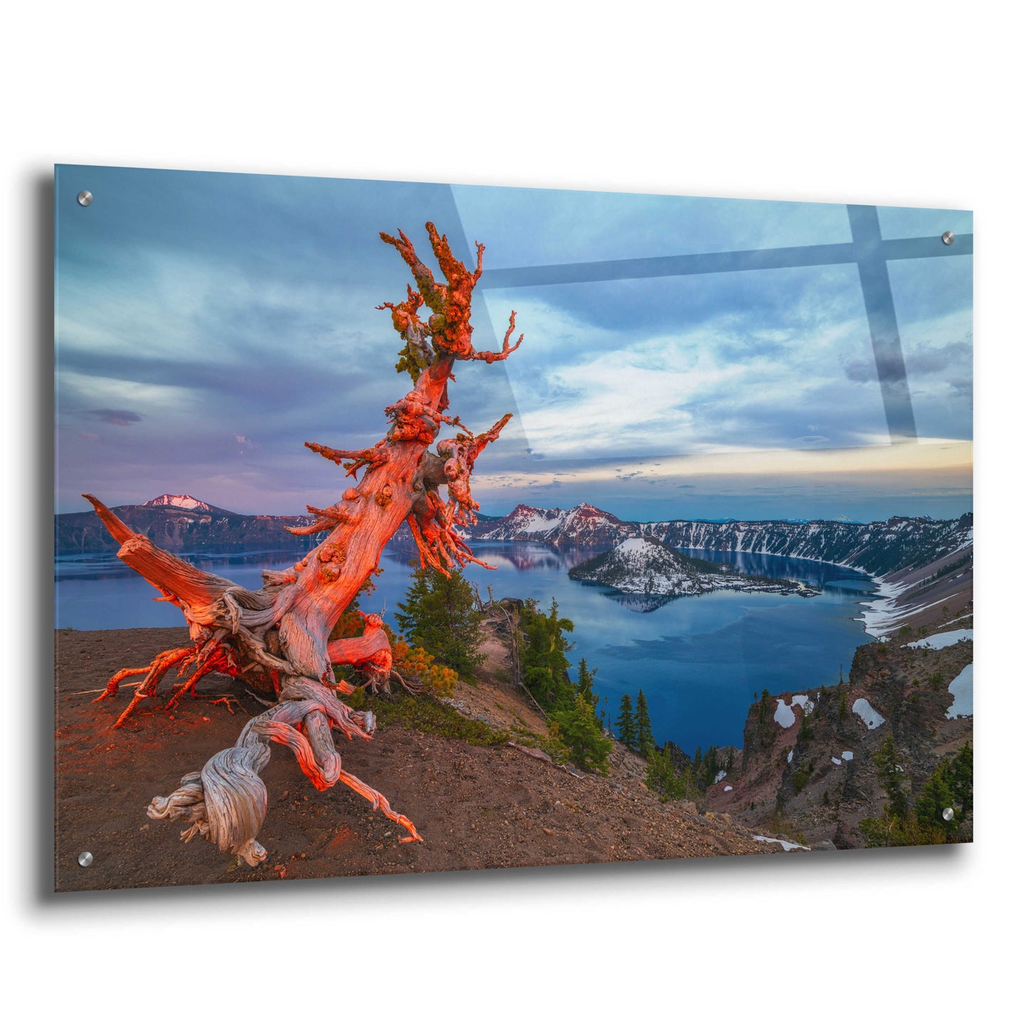 Epic Art 'Crater Lake Sunset Light - Crater Lake National Park' by Darren White, Acrylic Glass Wall Art,36x24