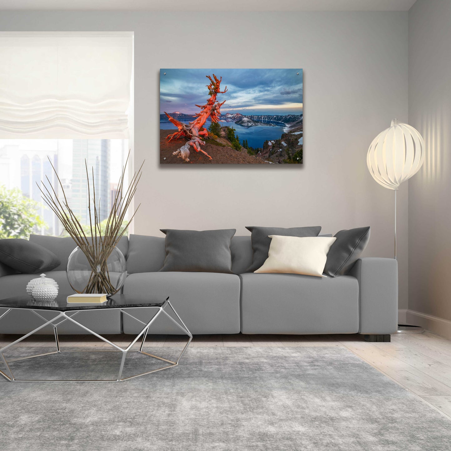 Epic Art 'Crater Lake Sunset Light - Crater Lake National Park' by Darren White, Acrylic Glass Wall Art,36x24