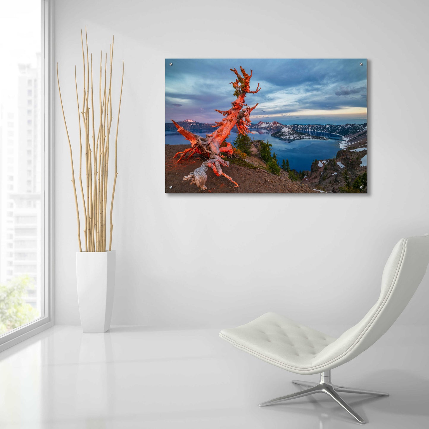 Epic Art 'Crater Lake Sunset Light - Crater Lake National Park' by Darren White, Acrylic Glass Wall Art,36x24