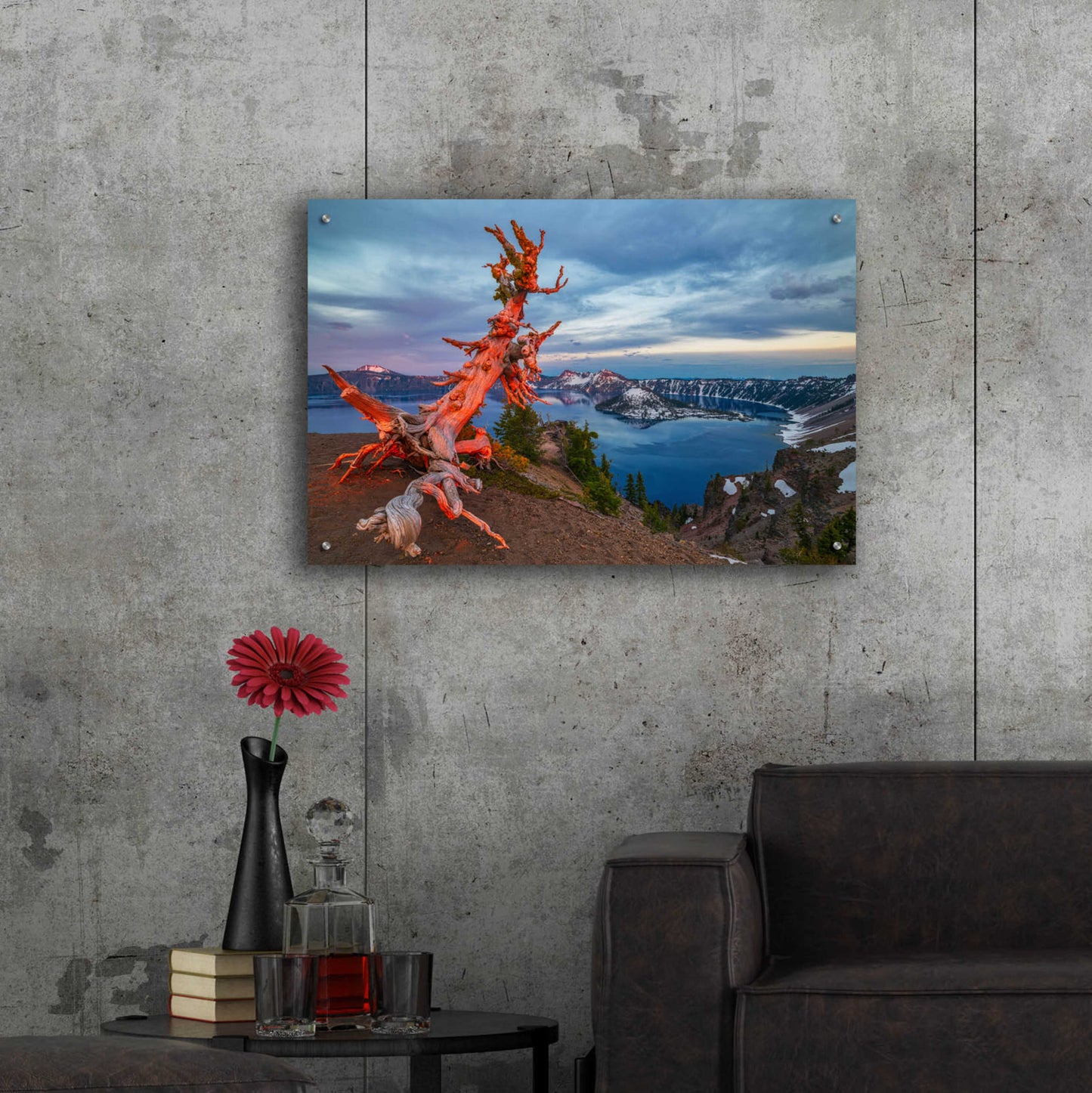 Epic Art 'Crater Lake Sunset Light - Crater Lake National Park' by Darren White, Acrylic Glass Wall Art,36x24