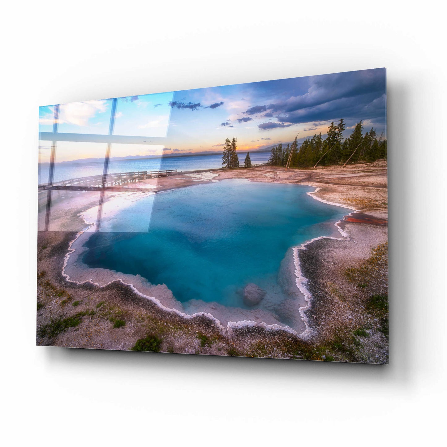 Epic Art 'Deep Blue copy - Yellowstone National Park' by Darren White, Acrylic Glass Wall Art,16x12