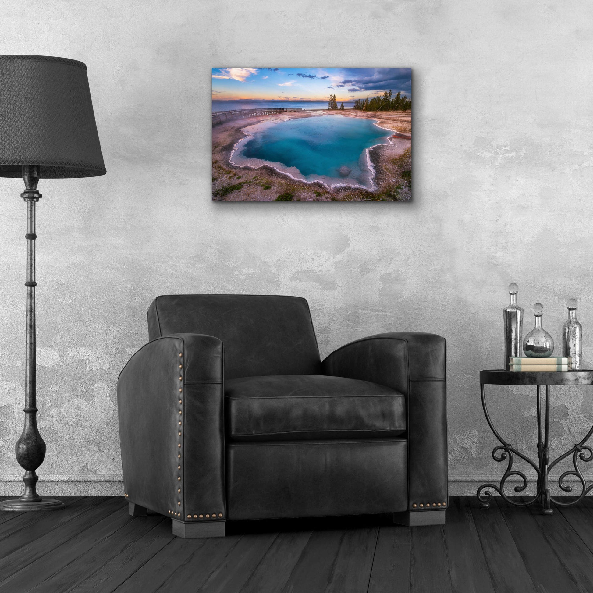 Epic Art 'Deep Blue copy - Yellowstone National Park' by Darren White, Acrylic Glass Wall Art,24x16