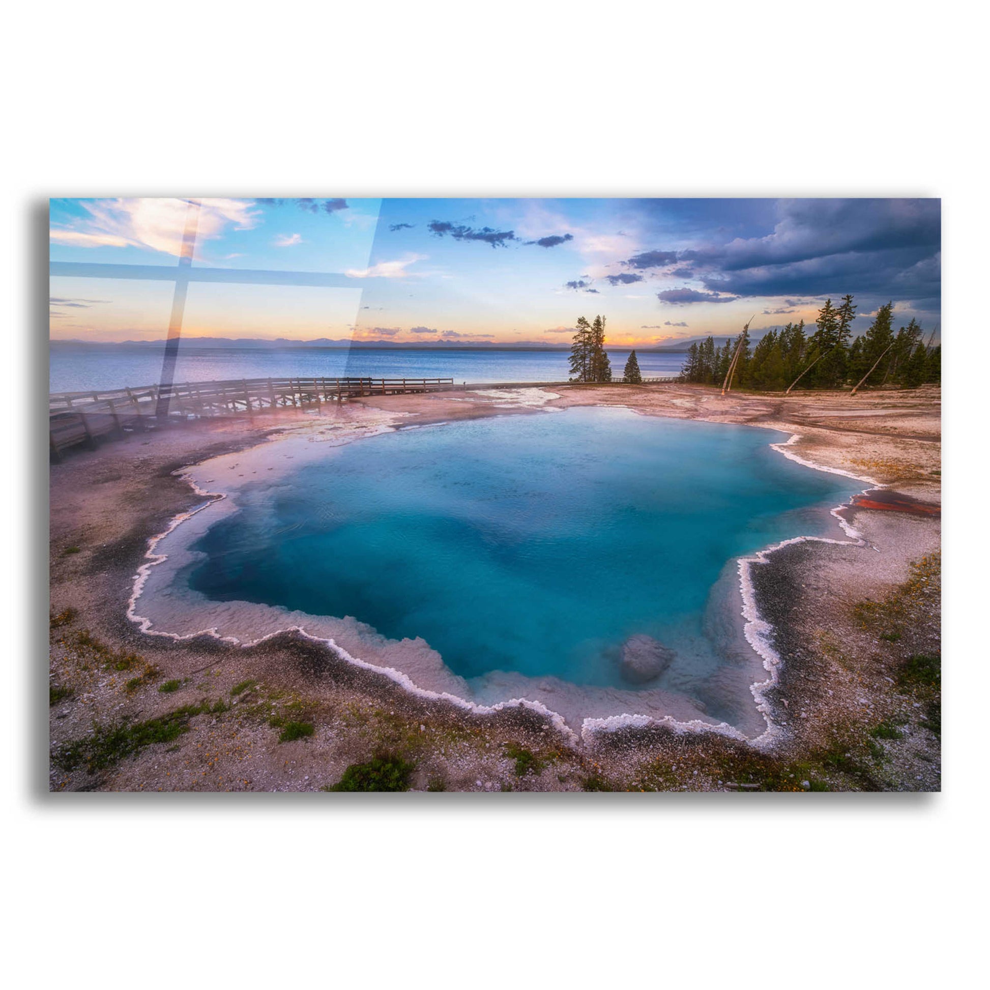 Epic Art 'Deep Blue copy - Yellowstone National Park' by Darren White, Acrylic Glass Wall Art,24x16