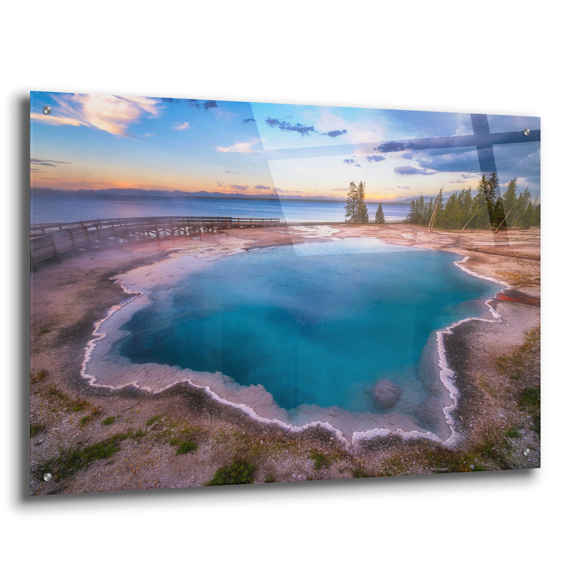 Epic Art 'Deep Blue copy - Yellowstone National Park' by Darren White, Acrylic Glass Wall Art,36x24