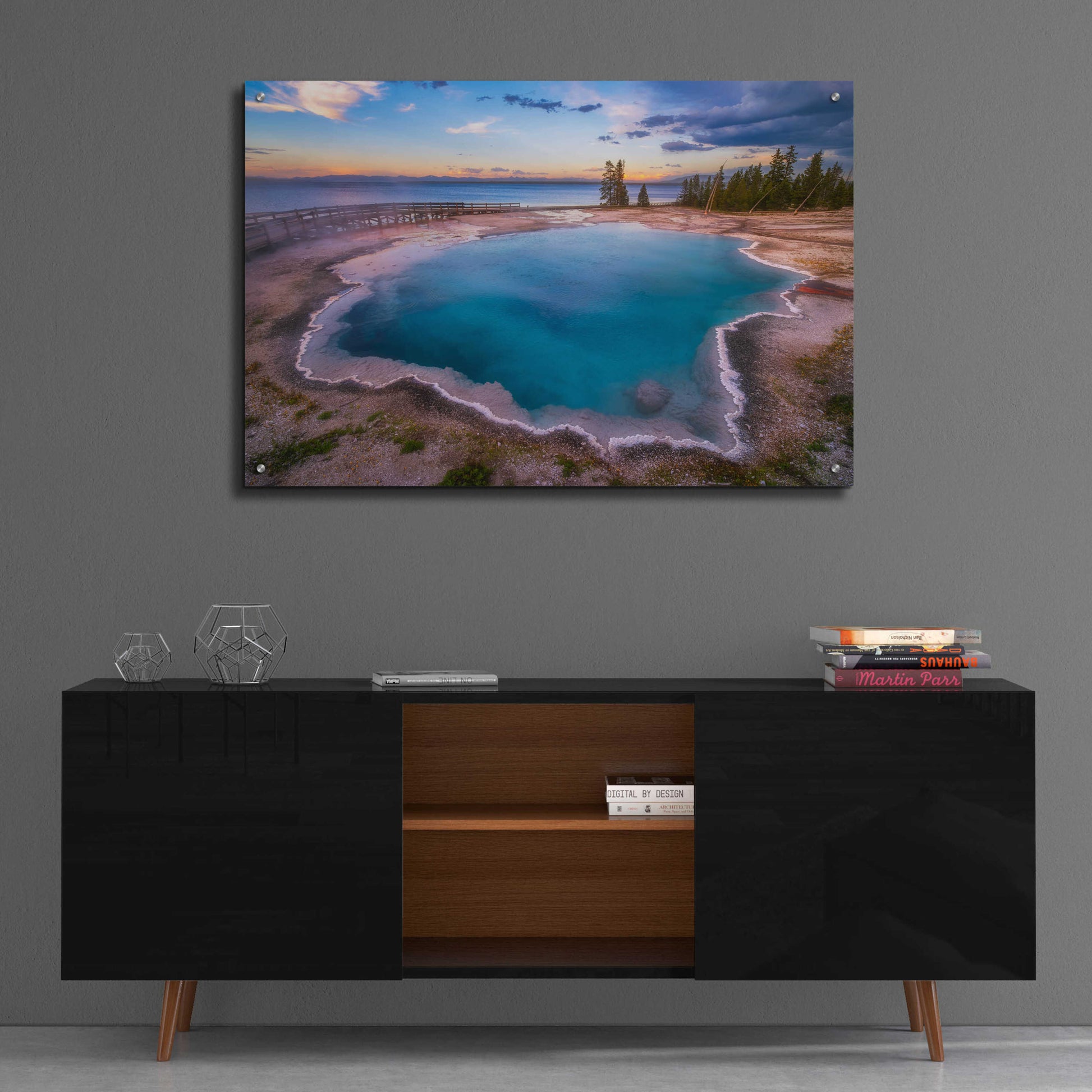 Epic Art 'Deep Blue copy - Yellowstone National Park' by Darren White, Acrylic Glass Wall Art,36x24