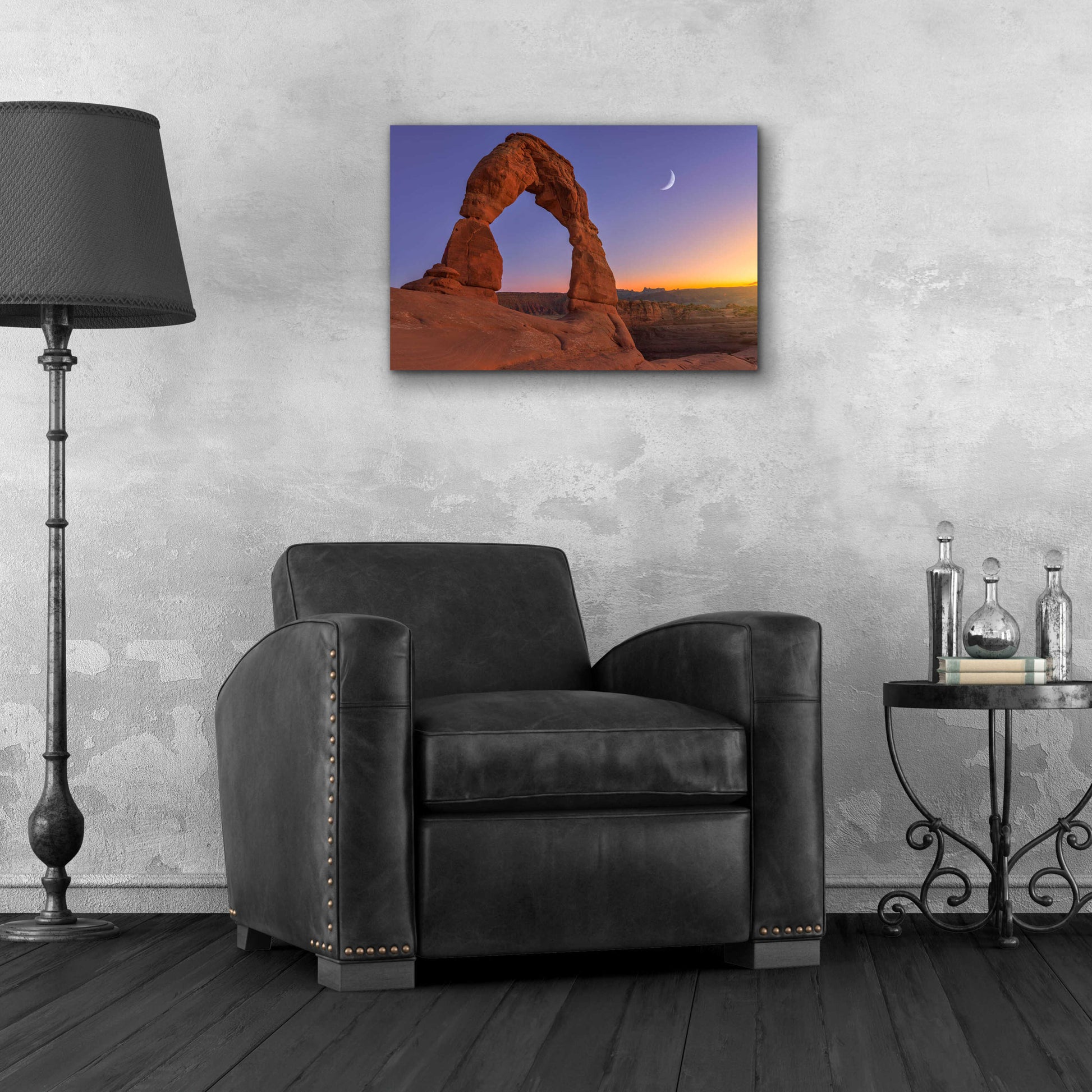 Epic Art 'Delicate Moon - Arches National Park' by Darren White, Acrylic Glass Wall Art,24x16