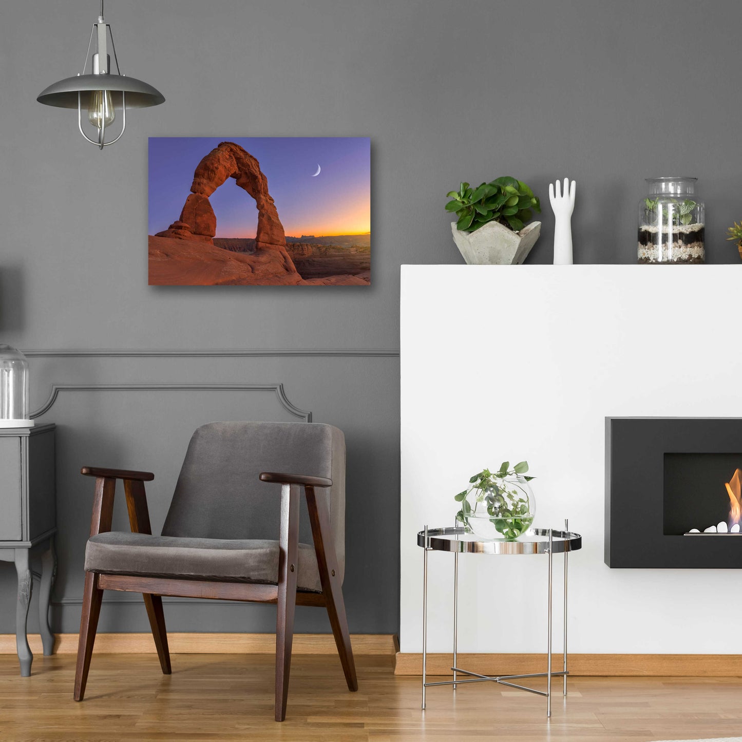 Epic Art 'Delicate Moon - Arches National Park' by Darren White, Acrylic Glass Wall Art,24x16