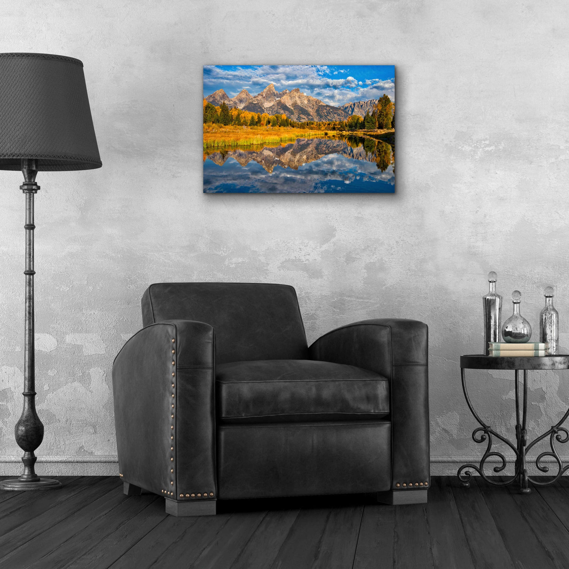 Epic Art 'Fall Reflection in the Tetons - Grand Teton National Park' by Darren White, Acrylic Glass Wall Art,24x16