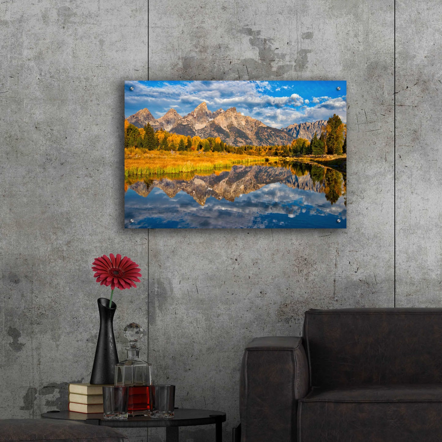 Epic Art 'Fall Reflection in the Tetons - Grand Teton National Park' by Darren White, Acrylic Glass Wall Art,36x24