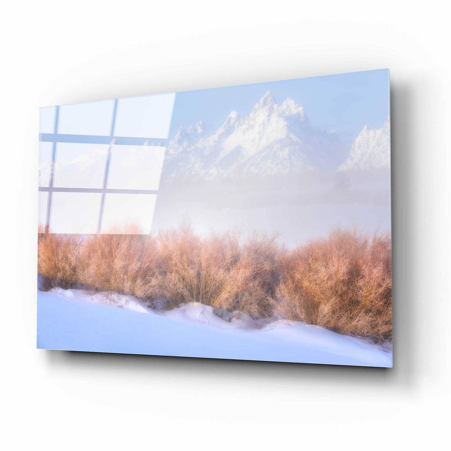 Epic Art 'Fresh Fog in the Valley - Grand Teton National Park' by Darren White, Acrylic Glass Wall Art,16x12