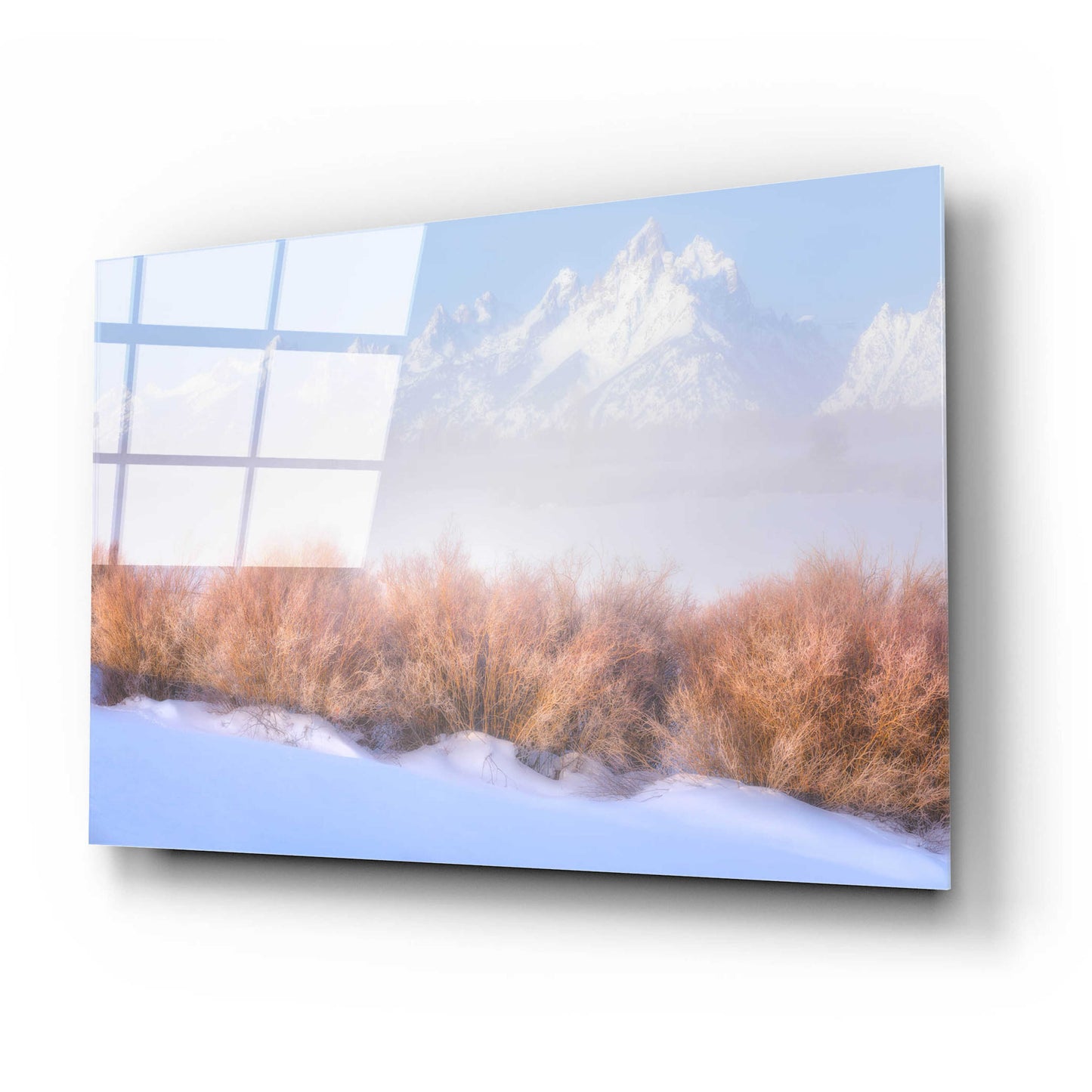 Epic Art 'Fresh Fog in the Valley - Grand Teton National Park' by Darren White, Acrylic Glass Wall Art,24x16