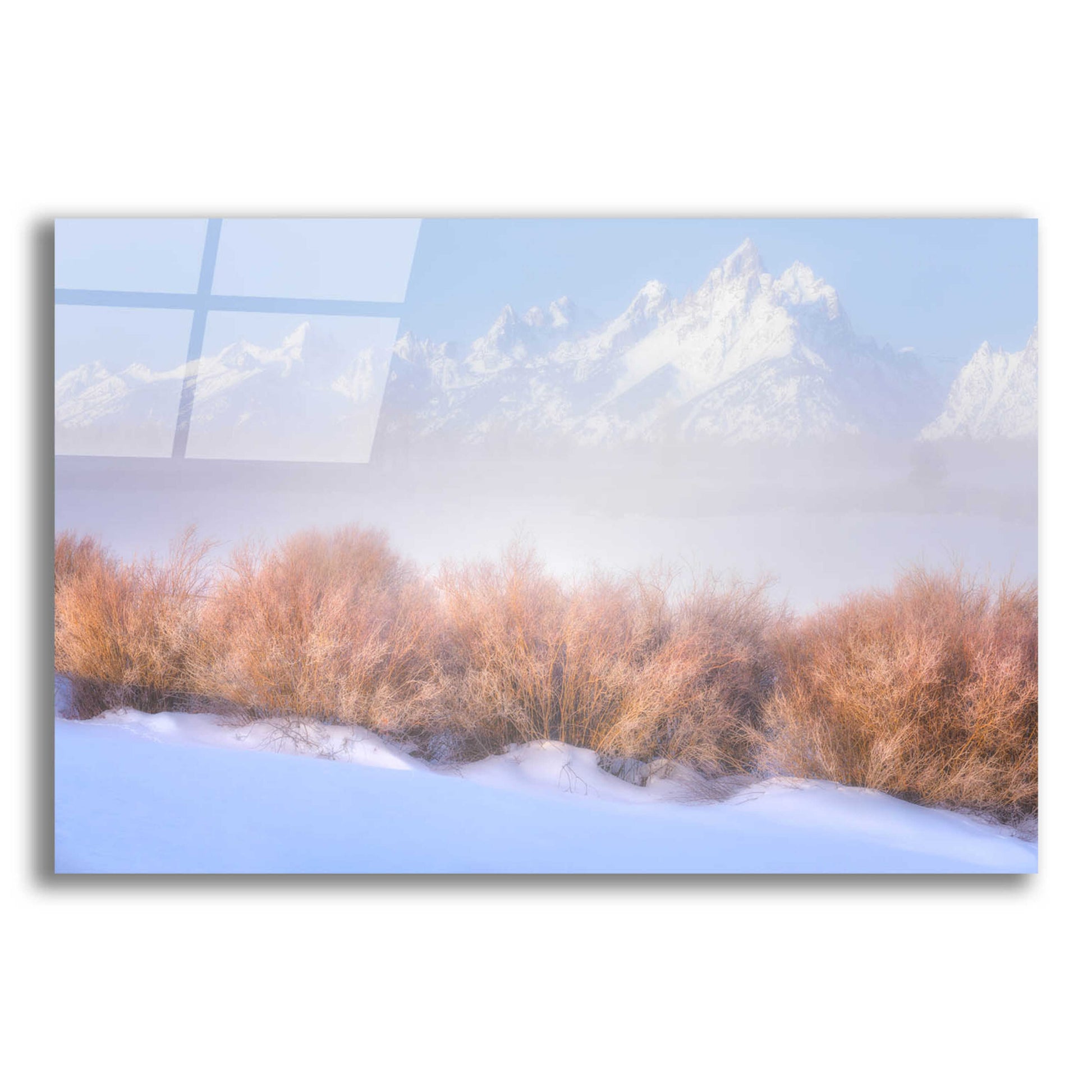 Epic Art 'Fresh Fog in the Valley - Grand Teton National Park' by Darren White, Acrylic Glass Wall Art,24x16