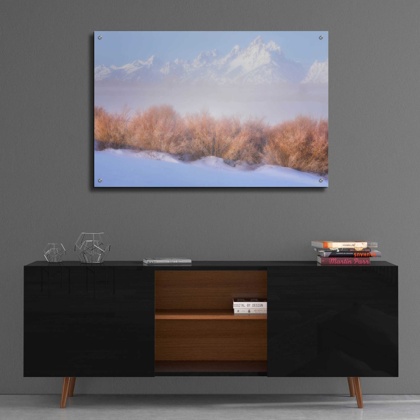 Epic Art 'Fresh Fog in the Valley - Grand Teton National Park' by Darren White, Acrylic Glass Wall Art,36x24