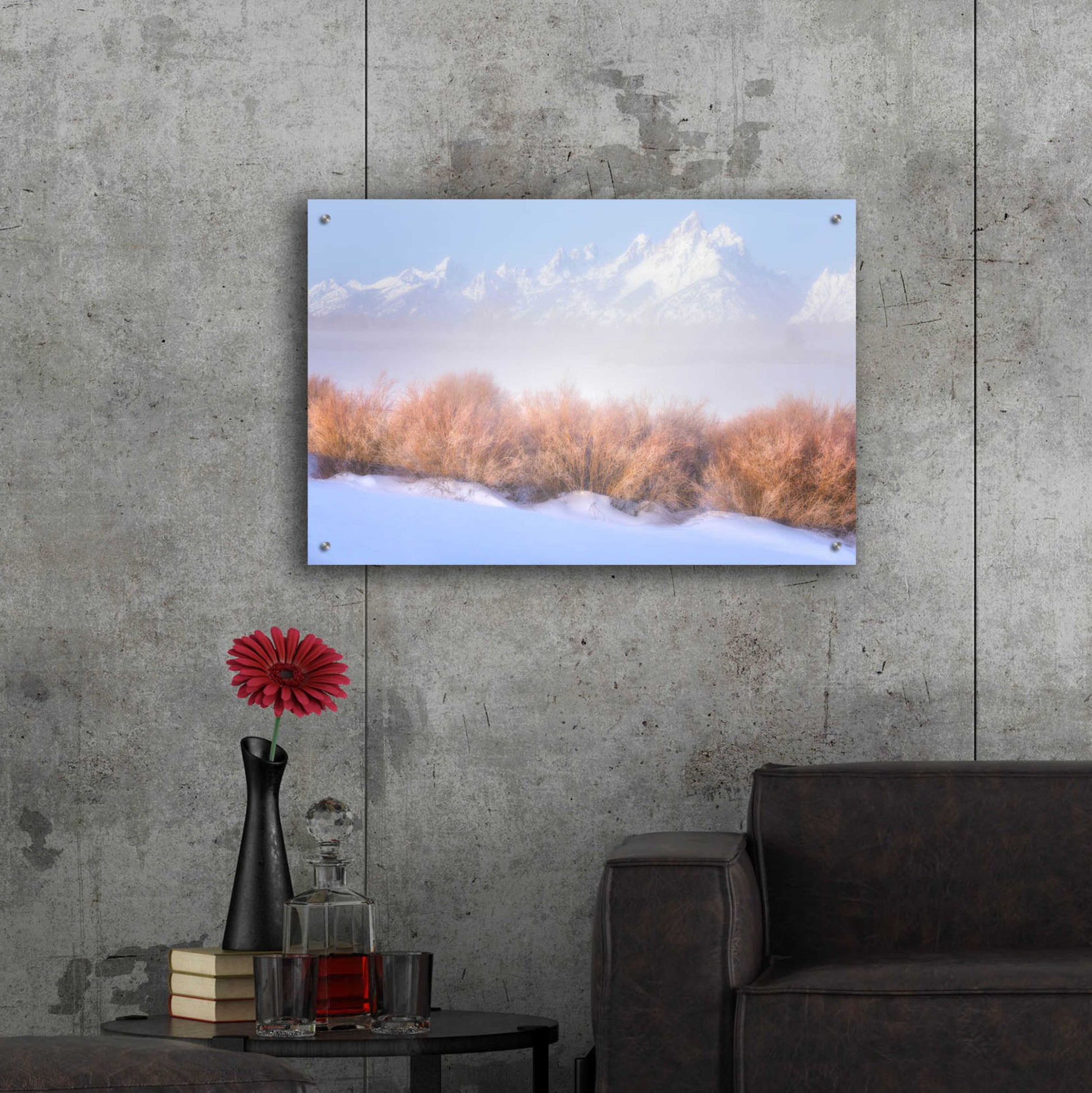 Epic Art 'Fresh Fog in the Valley - Grand Teton National Park' by Darren White, Acrylic Glass Wall Art,36x24