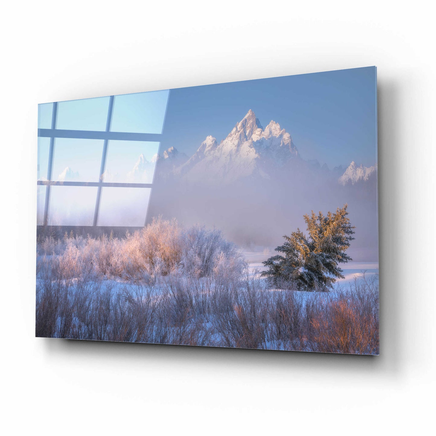 Epic Art 'Frosted and Falling - Grand Teton National Park' by Darren White, Acrylic Glass Wall Art,16x12