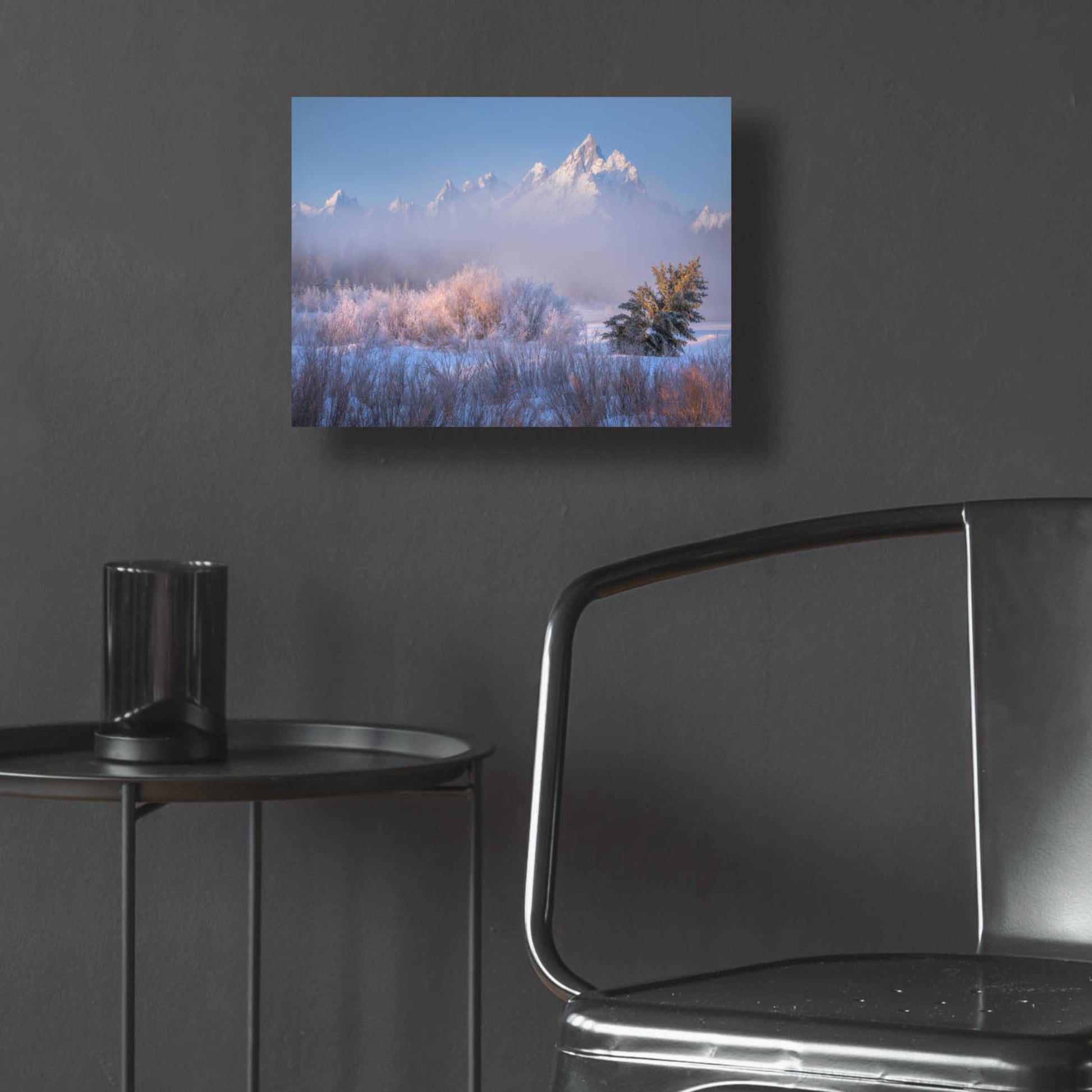 Epic Art 'Frosted and Falling - Grand Teton National Park' by Darren White, Acrylic Glass Wall Art,16x12