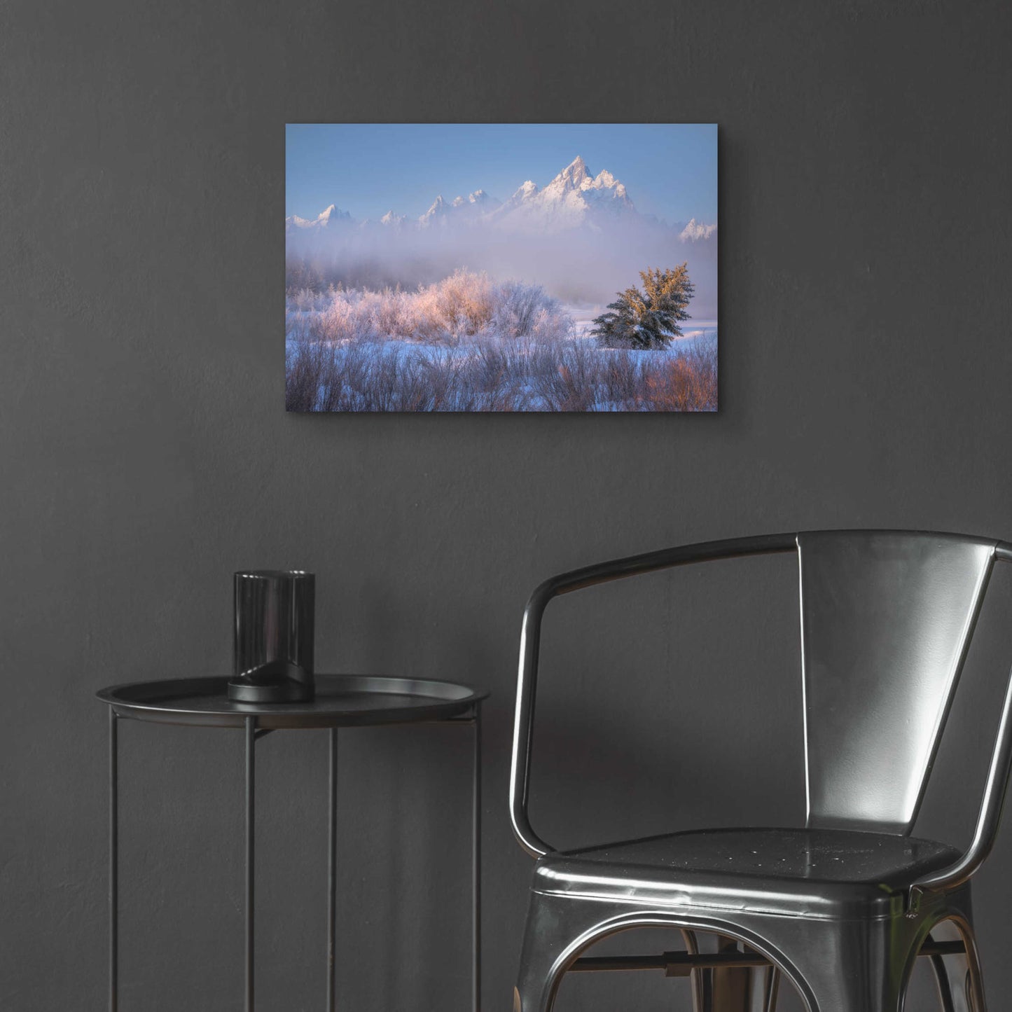 Epic Art 'Frosted and Falling - Grand Teton National Park' by Darren White, Acrylic Glass Wall Art,24x16