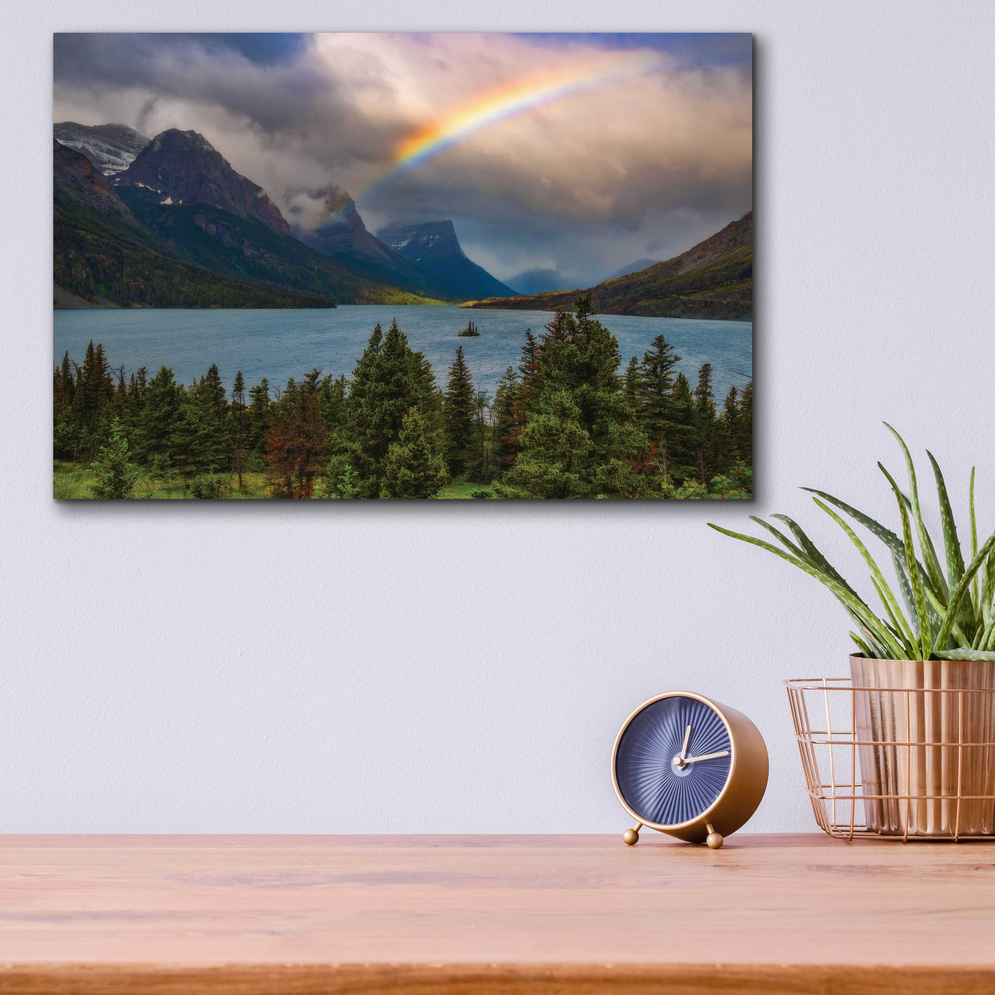 Epic Art 'Glacier Rainbow - Glacier National Park' by Darren White, Acrylic Glass Wall Art,16x12