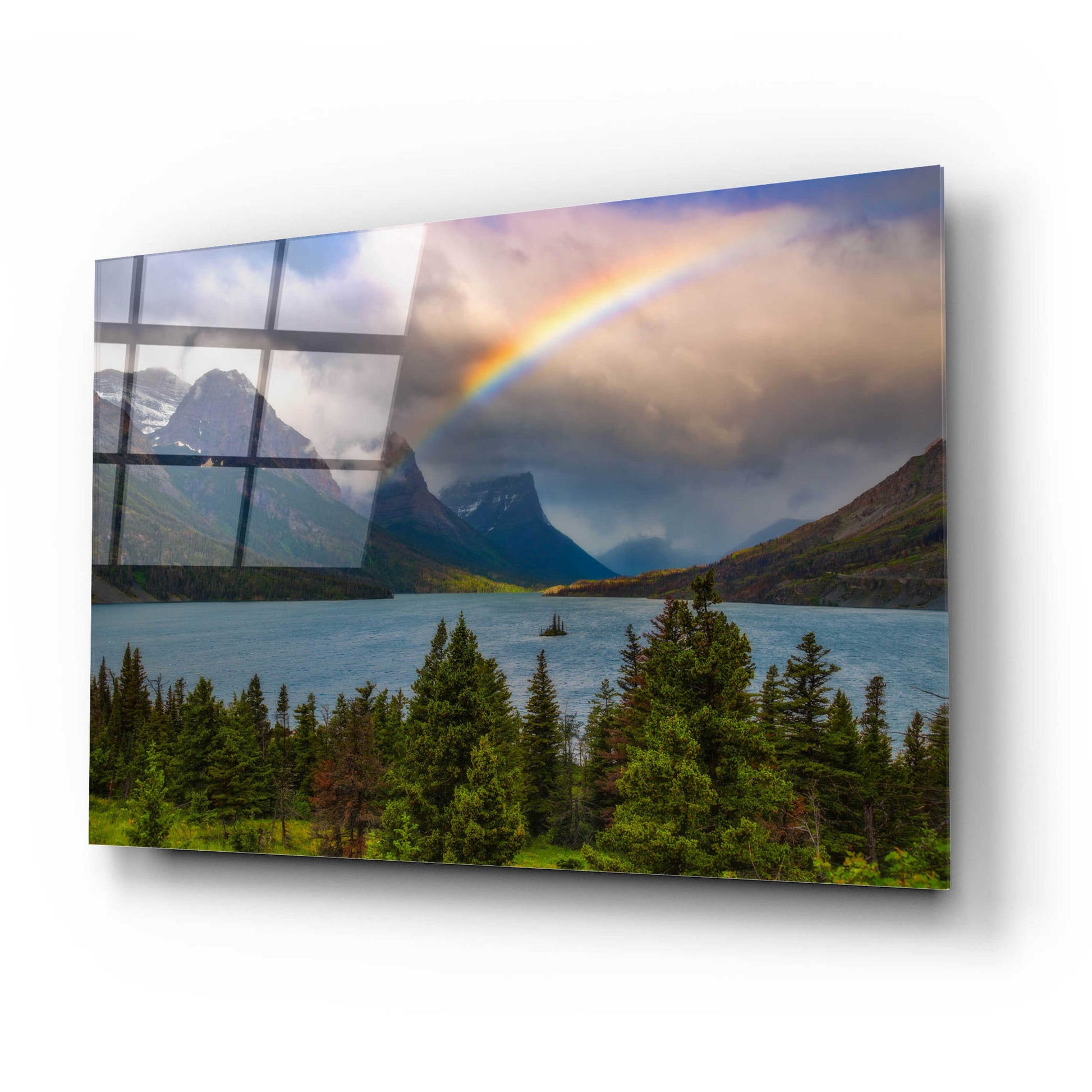 Epic Art 'Glacier Rainbow - Glacier National Park' by Darren White, Acrylic Glass Wall Art,24x16