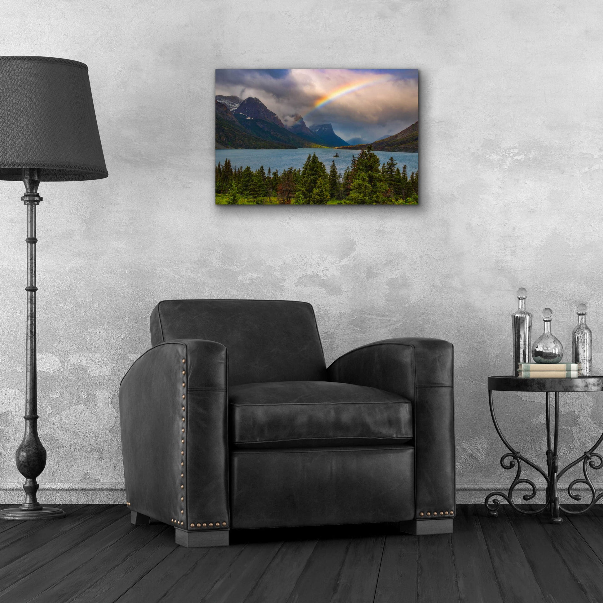 Epic Art 'Glacier Rainbow - Glacier National Park' by Darren White, Acrylic Glass Wall Art,24x16