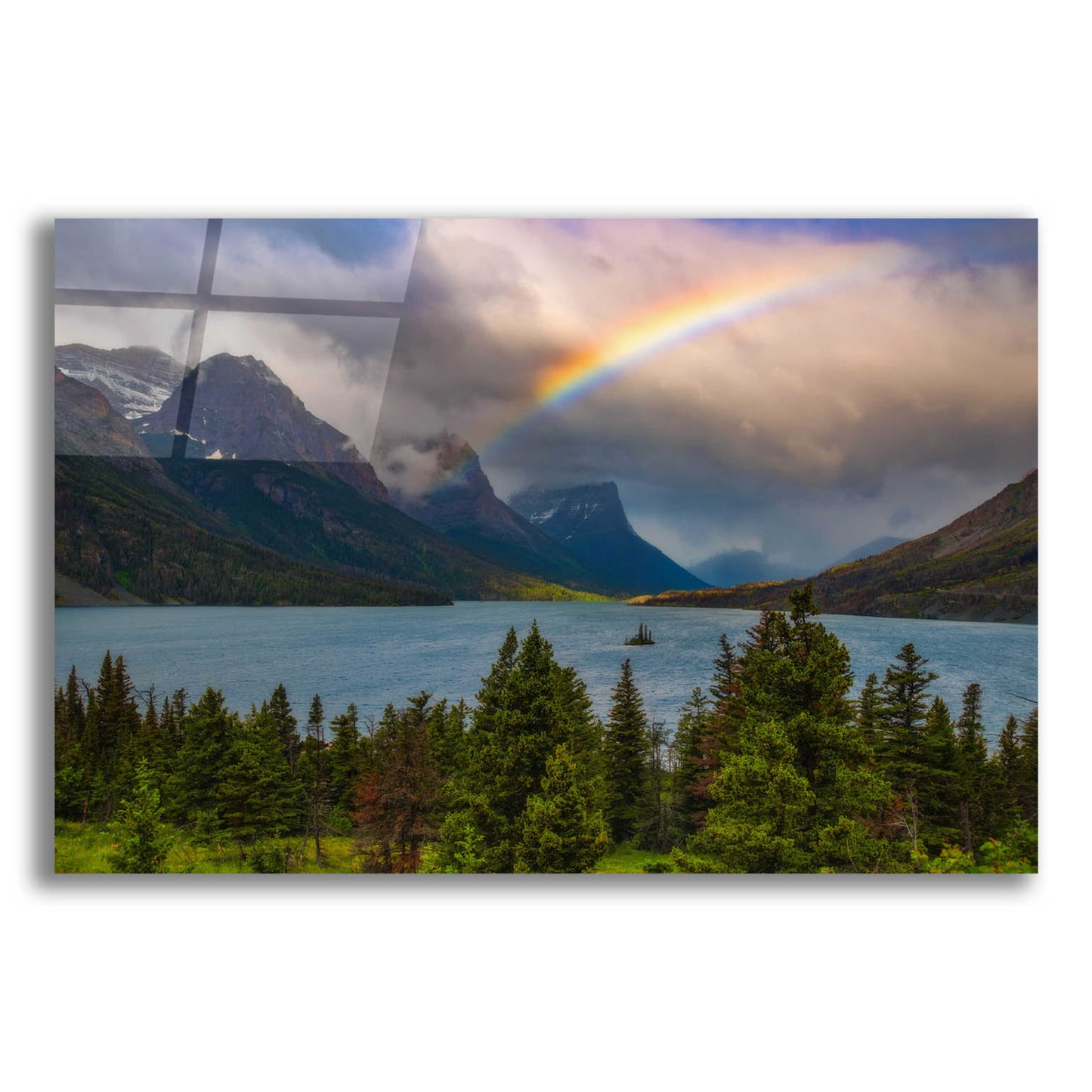 Epic Art 'Glacier Rainbow - Glacier National Park' by Darren White, Acrylic Glass Wall Art,24x16
