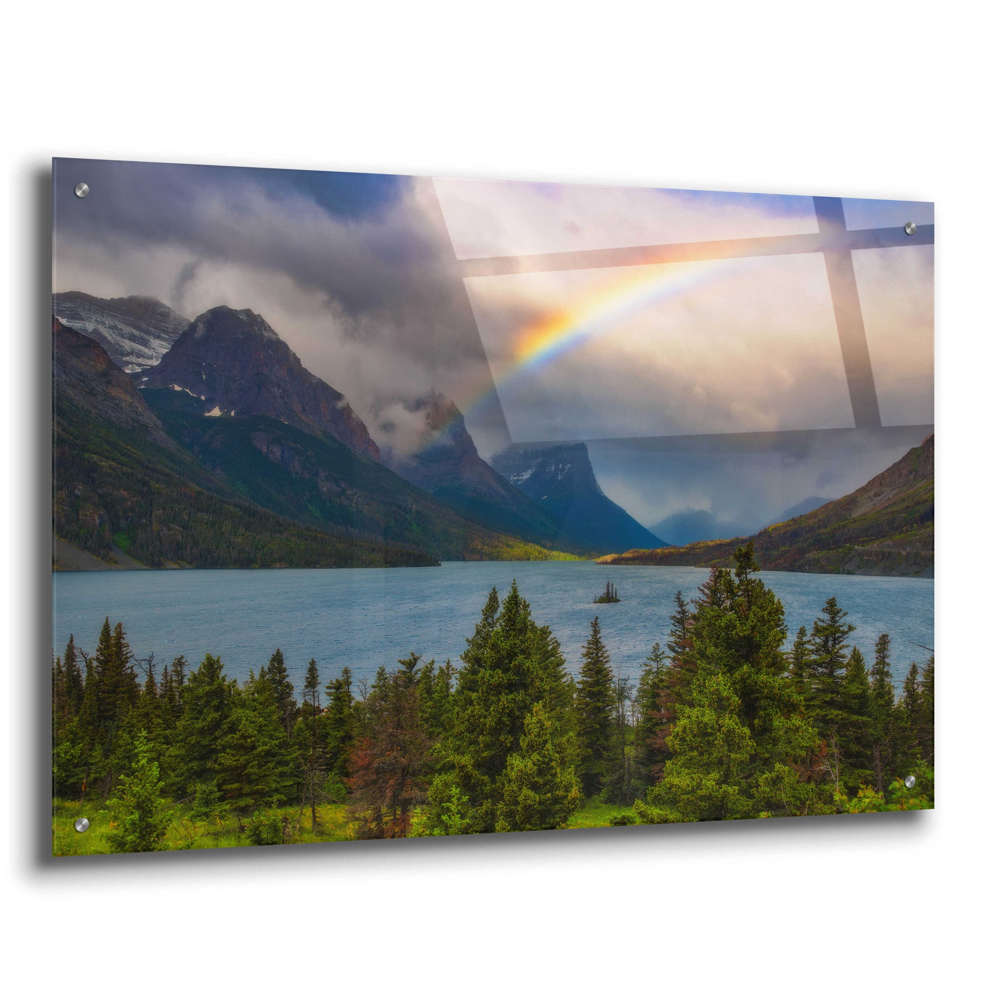 Epic Art 'Glacier Rainbow - Glacier National Park' by Darren White, Acrylic Glass Wall Art,36x24