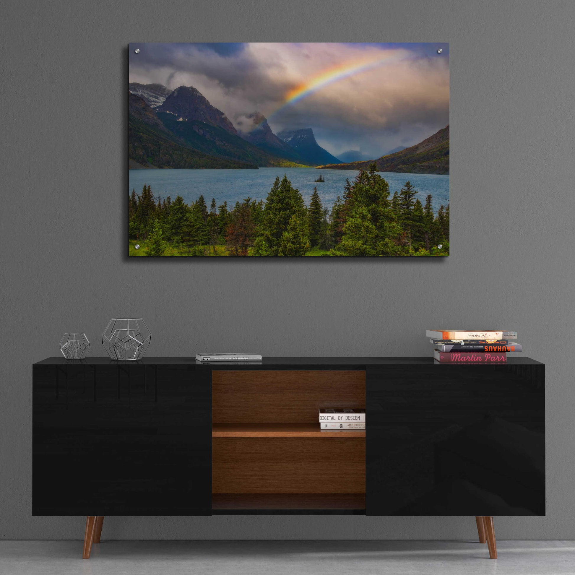 Epic Art 'Glacier Rainbow - Glacier National Park' by Darren White, Acrylic Glass Wall Art,36x24