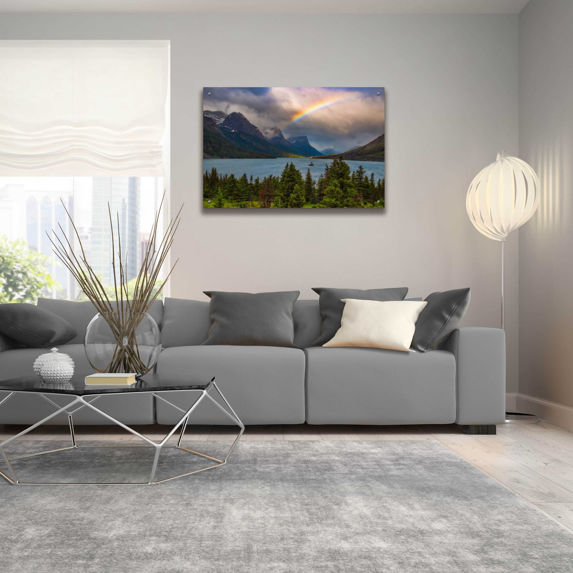 Epic Art 'Glacier Rainbow - Glacier National Park' by Darren White, Acrylic Glass Wall Art,36x24