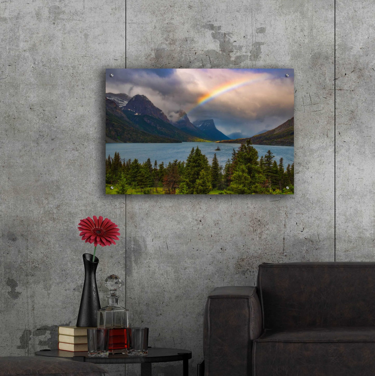 Epic Art 'Glacier Rainbow - Glacier National Park' by Darren White, Acrylic Glass Wall Art,36x24