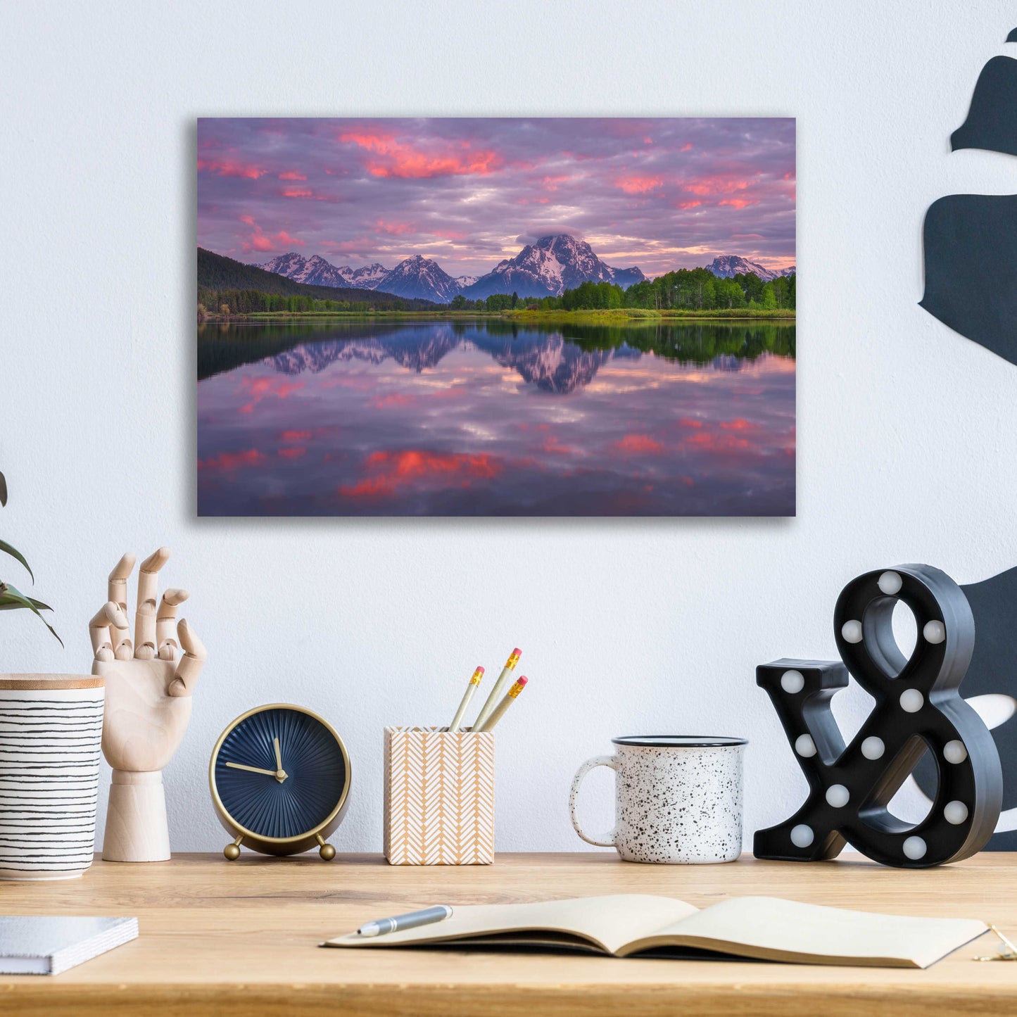 Epic Art 'Grand Sunrise - Grand Teton National Park' by Darren White, Acrylic Glass Wall Art,16x12