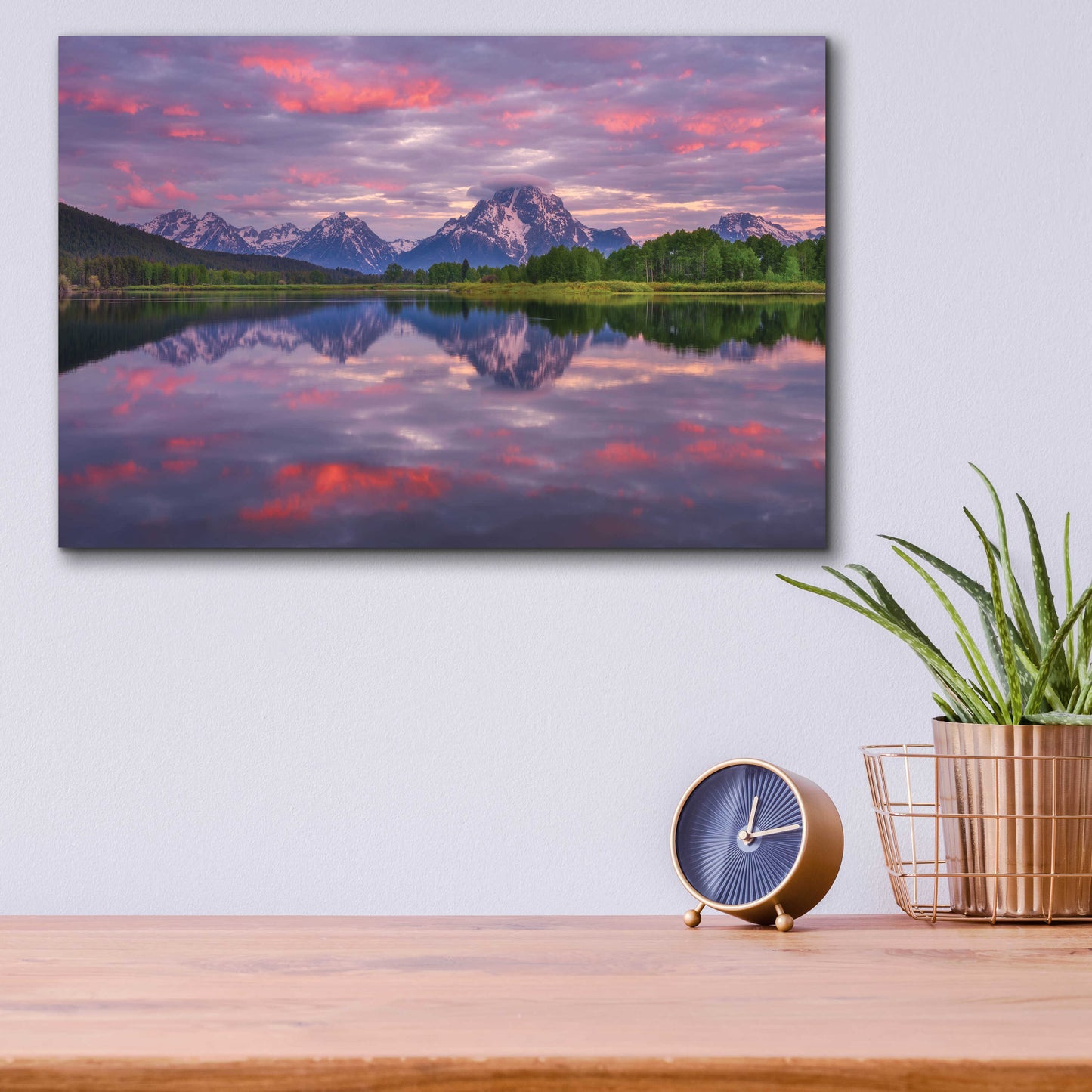 Epic Art 'Grand Sunrise - Grand Teton National Park' by Darren White, Acrylic Glass Wall Art,16x12