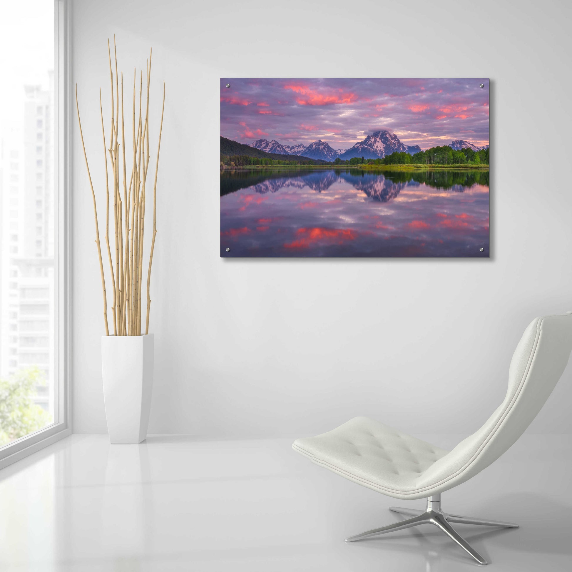 Epic Art 'Grand Sunrise - Grand Teton National Park' by Darren White, Acrylic Glass Wall Art,36x24