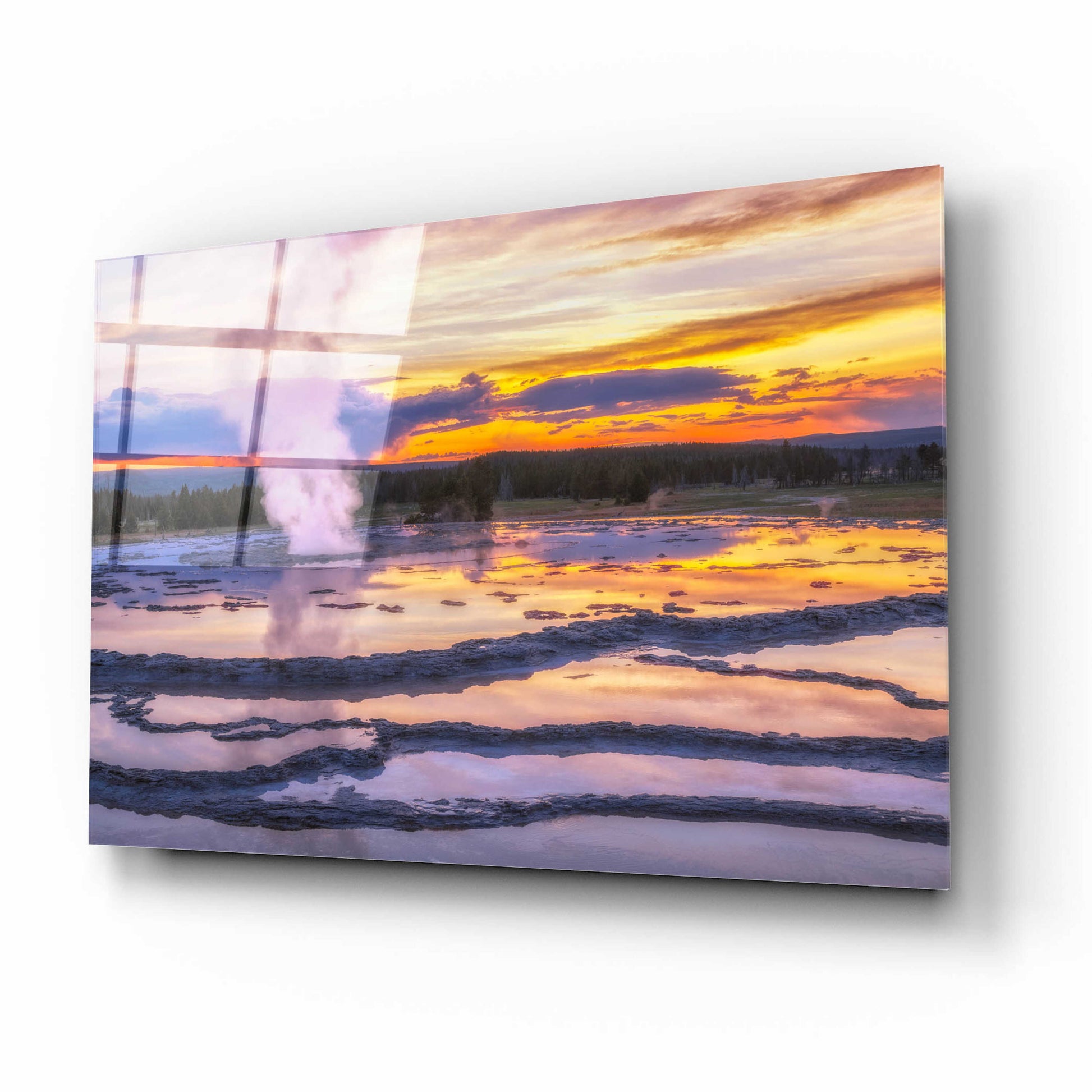 Epic Art 'Great Sunset - Grand Teton National Park' by Darren White, Acrylic Glass Wall Art,16x12