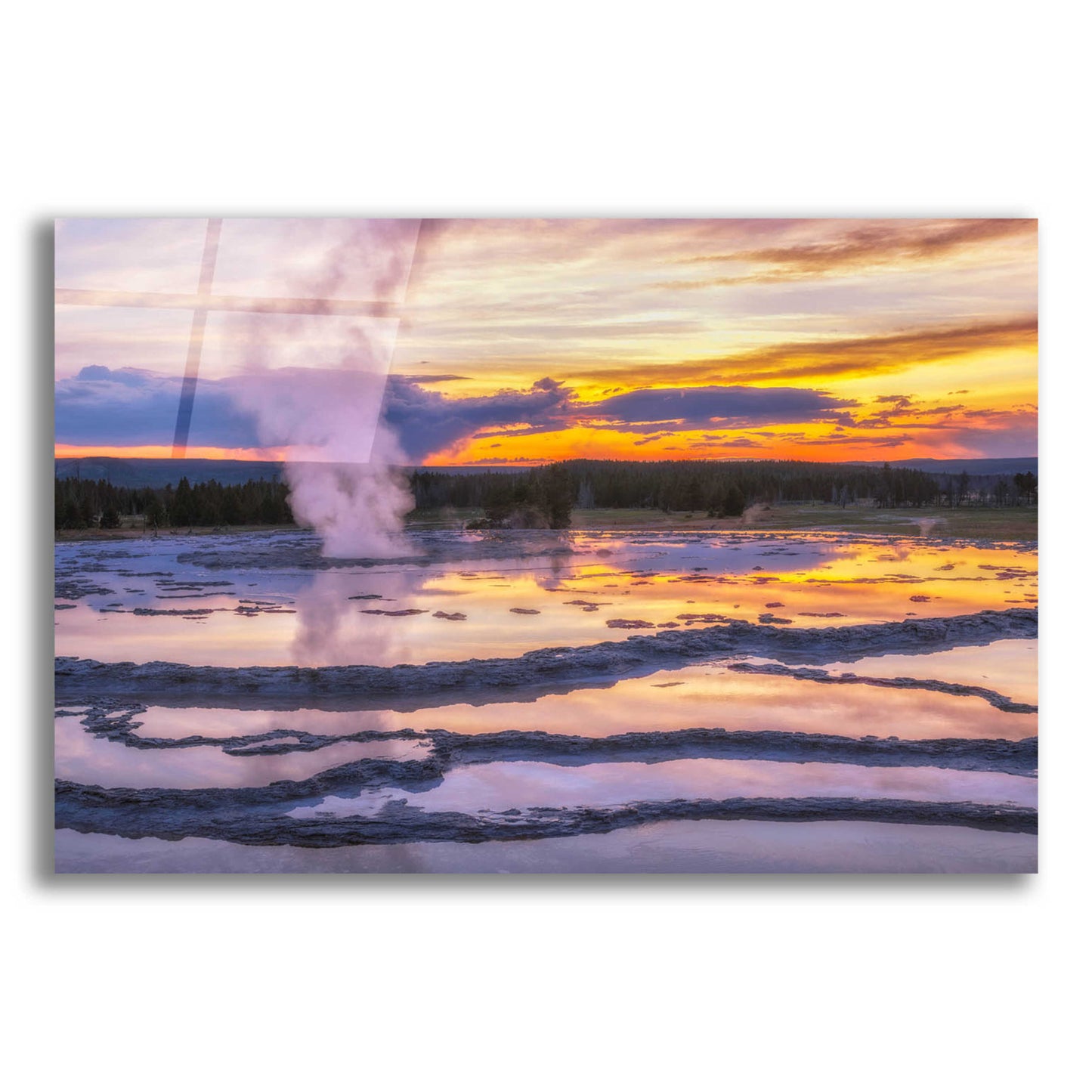 Epic Art 'Great Sunset - Grand Teton National Park' by Darren White, Acrylic Glass Wall Art,24x16