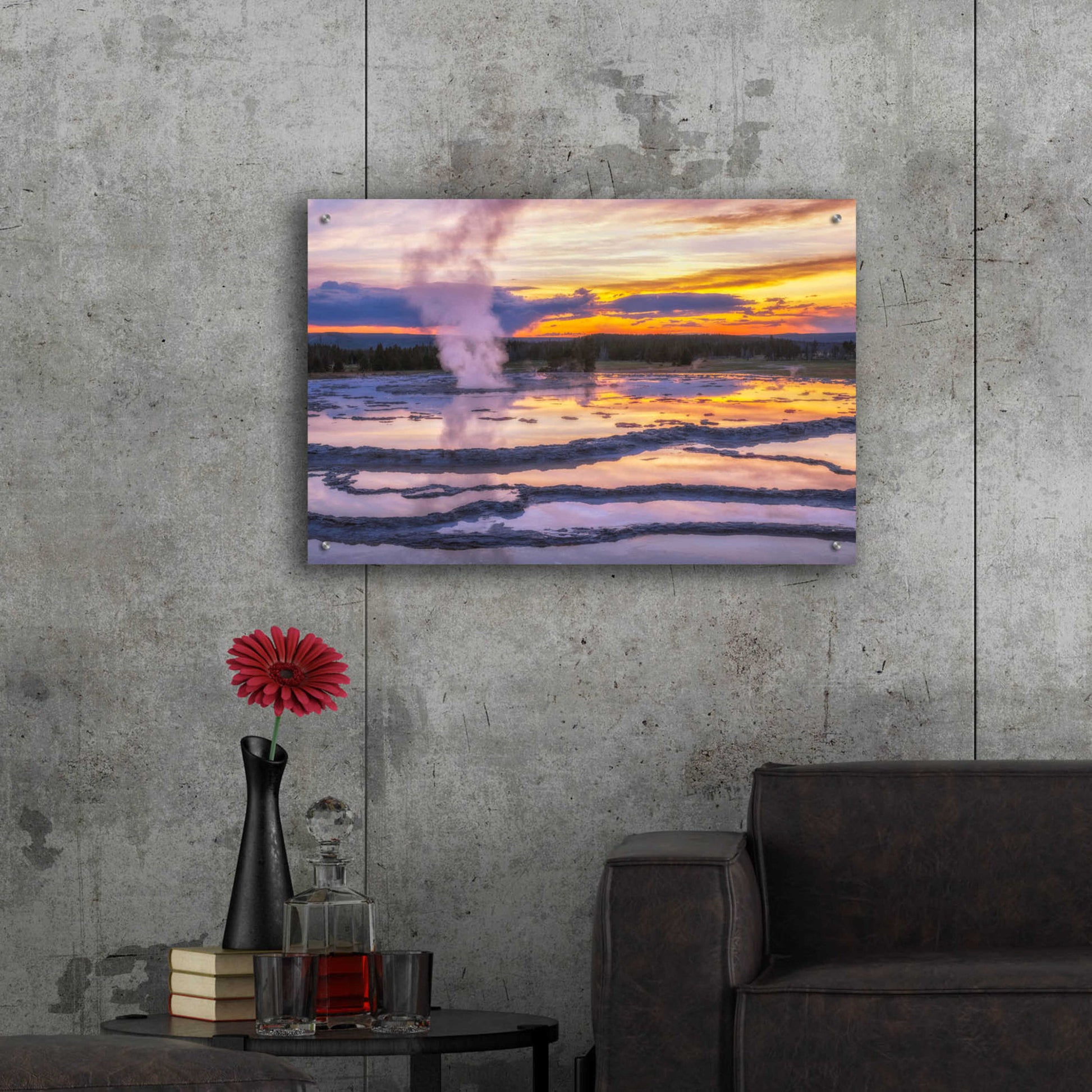 Epic Art 'Great Sunset - Grand Teton National Park' by Darren White, Acrylic Glass Wall Art,36x24