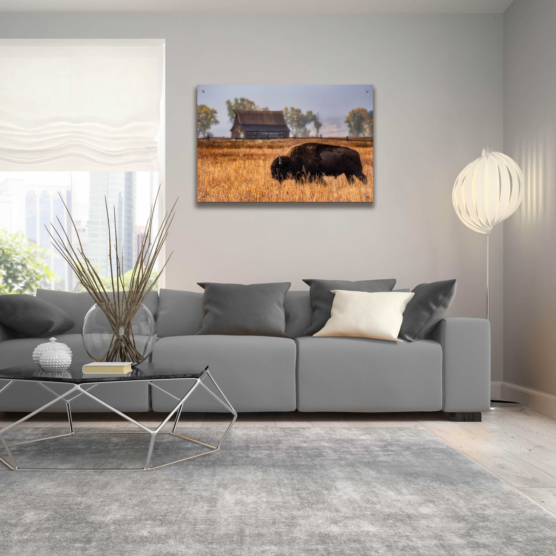 Epic Art 'Home on the Range - Grand Teton National Park' by Darren White, Acrylic Glass Wall Art,36x24