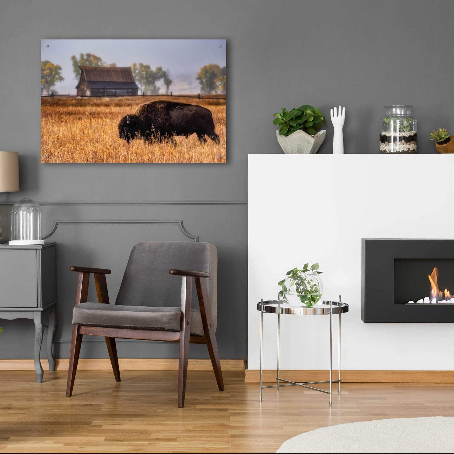 Epic Art 'Home on the Range - Grand Teton National Park' by Darren White, Acrylic Glass Wall Art,36x24