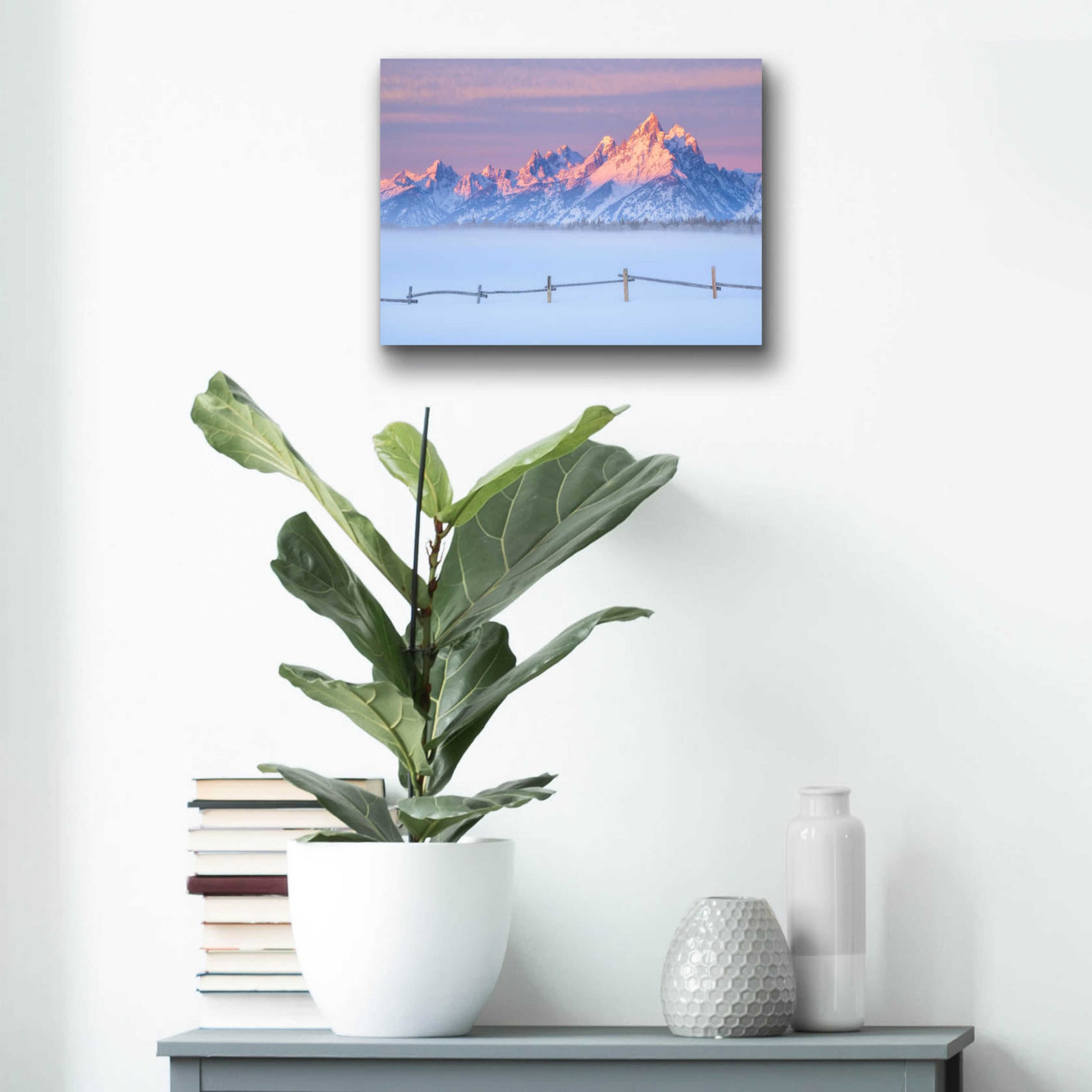 Epic Art 'Let there be Light - Grand Teton National Park' by Darren White, Acrylic Glass Wall Art,16x12