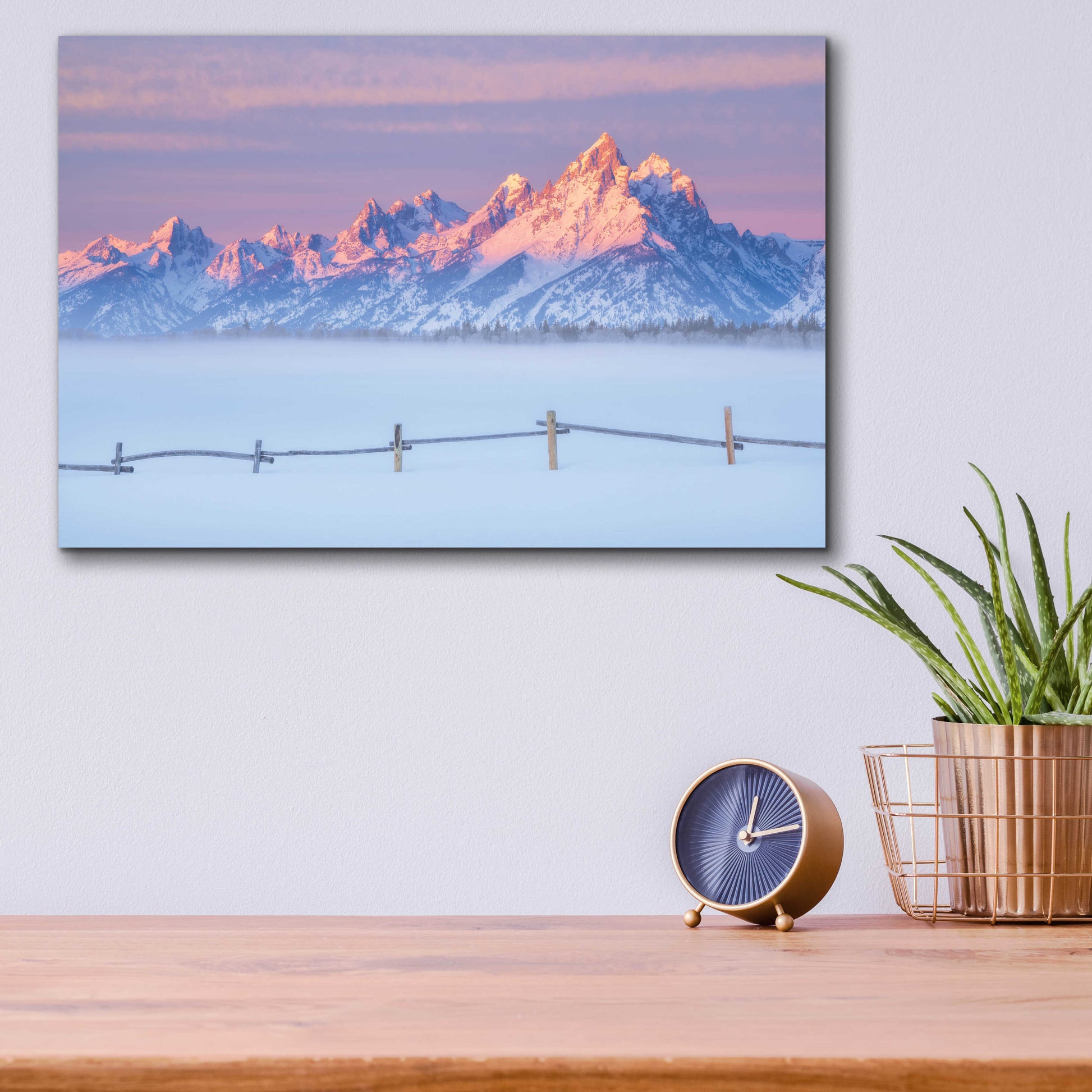 Epic Art 'Let there be Light - Grand Teton National Park' by Darren White, Acrylic Glass Wall Art,16x12