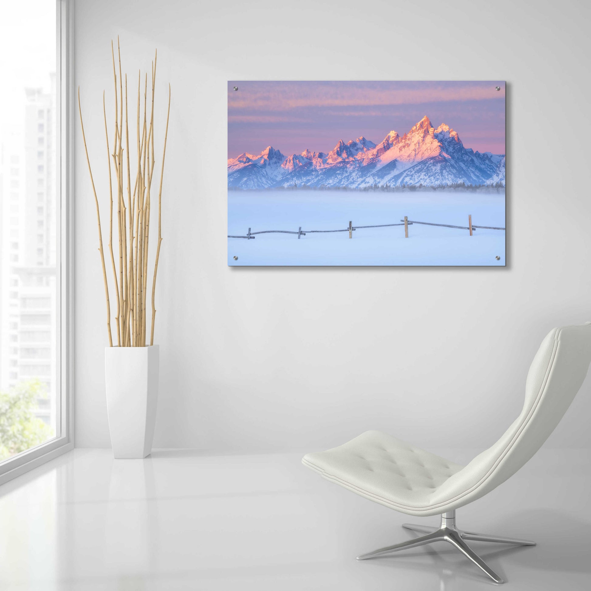 Epic Art 'Let there be Light - Grand Teton National Park' by Darren White, Acrylic Glass Wall Art,36x24