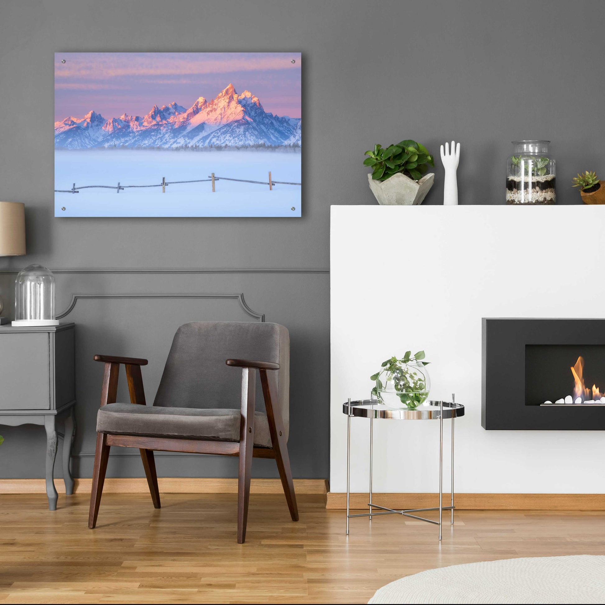 Epic Art 'Let there be Light - Grand Teton National Park' by Darren White, Acrylic Glass Wall Art,36x24