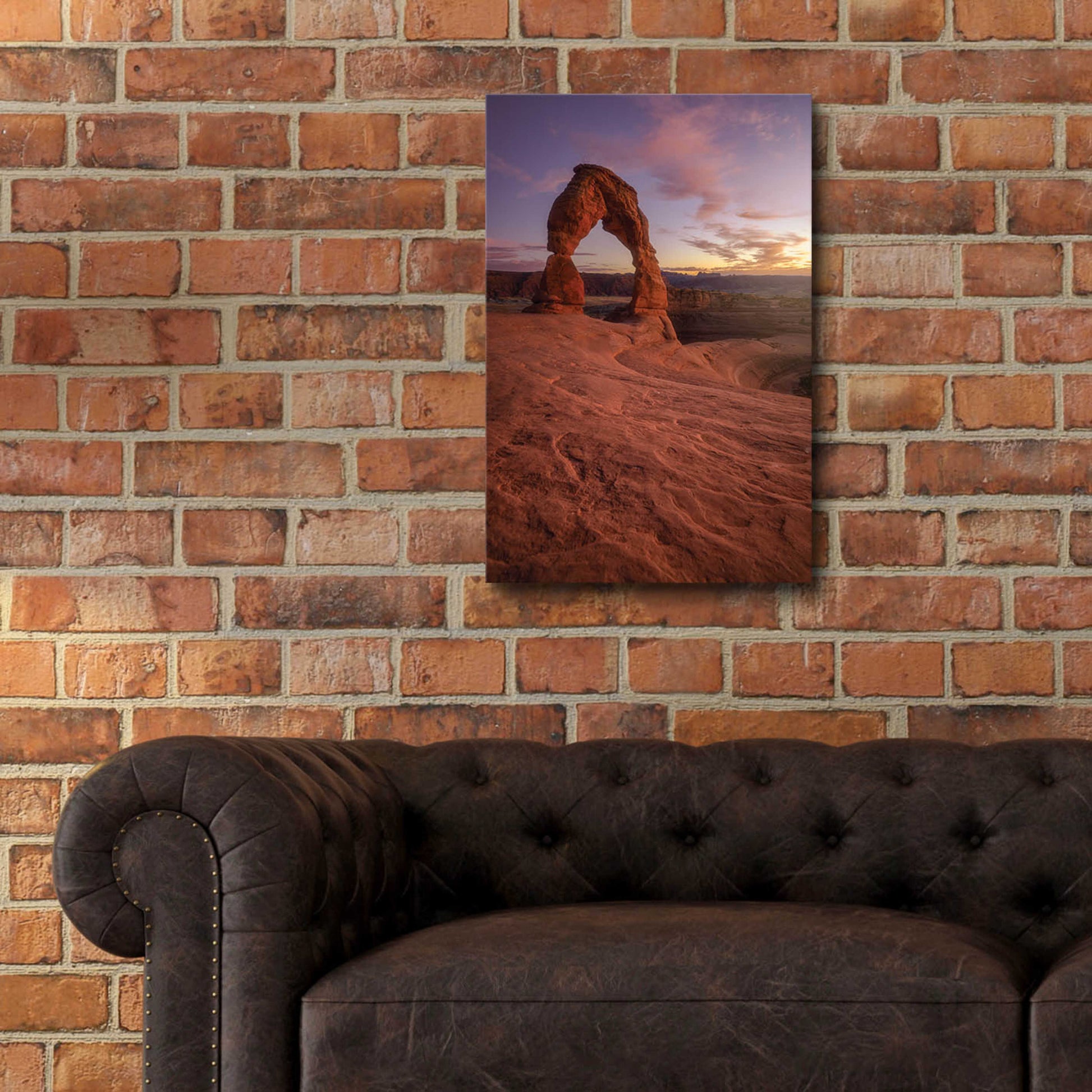 Epic Art 'Lonesome Sunset - Arches National Park' by Darren White, Acrylic Glass Wall Art,16x24