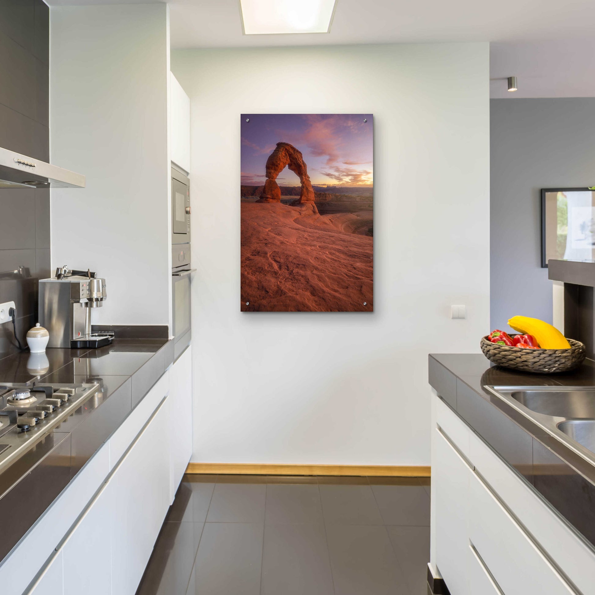 Epic Art 'Lonesome Sunset - Arches National Park' by Darren White, Acrylic Glass Wall Art,24x36